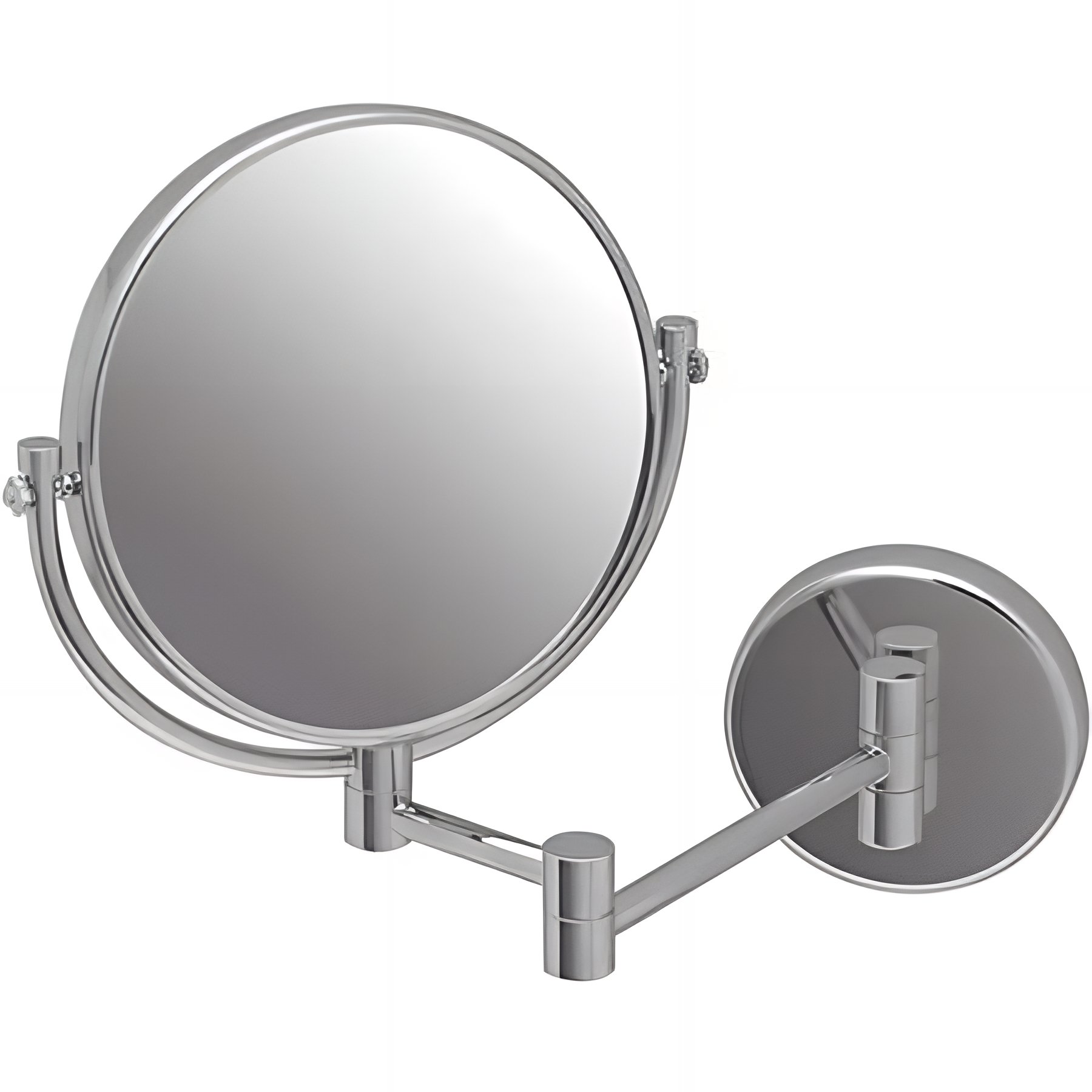 Miroir de salle de bain mural grossissant articulé SANINDUSA Luxe latéral face chrome   