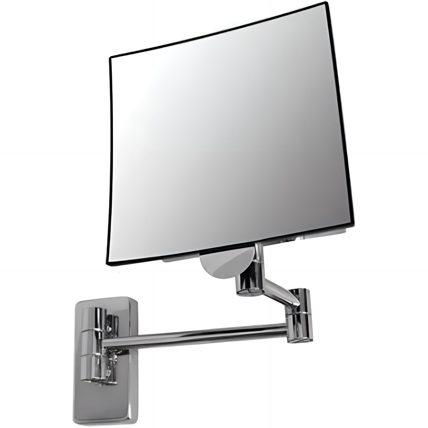 Miroir de salle de bain mural grossissant articulé SANINDUSA Luxe chrome    