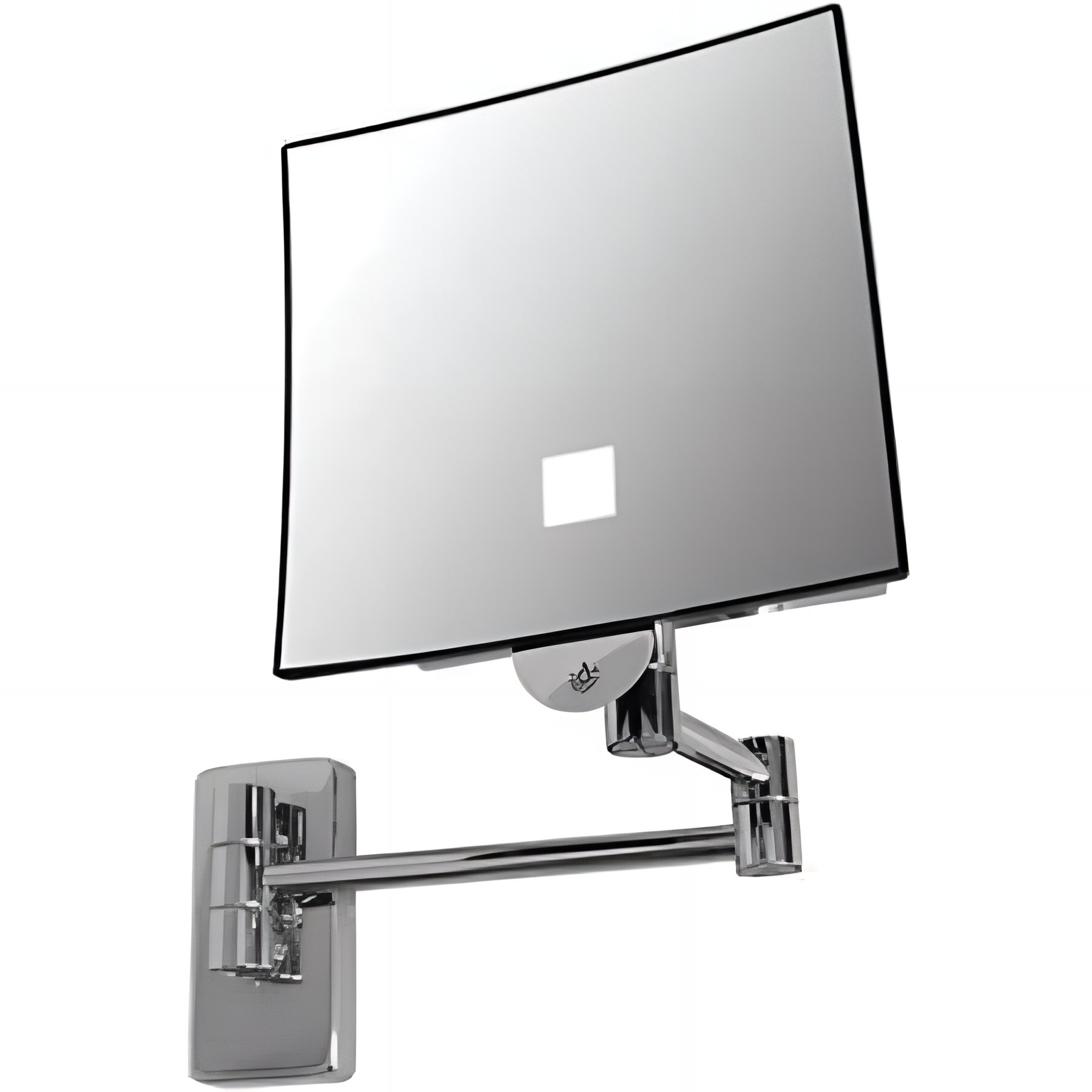 Miroir de salle de bain mural grossissant articulé SANINDUSA Luxe lumineux chrome    