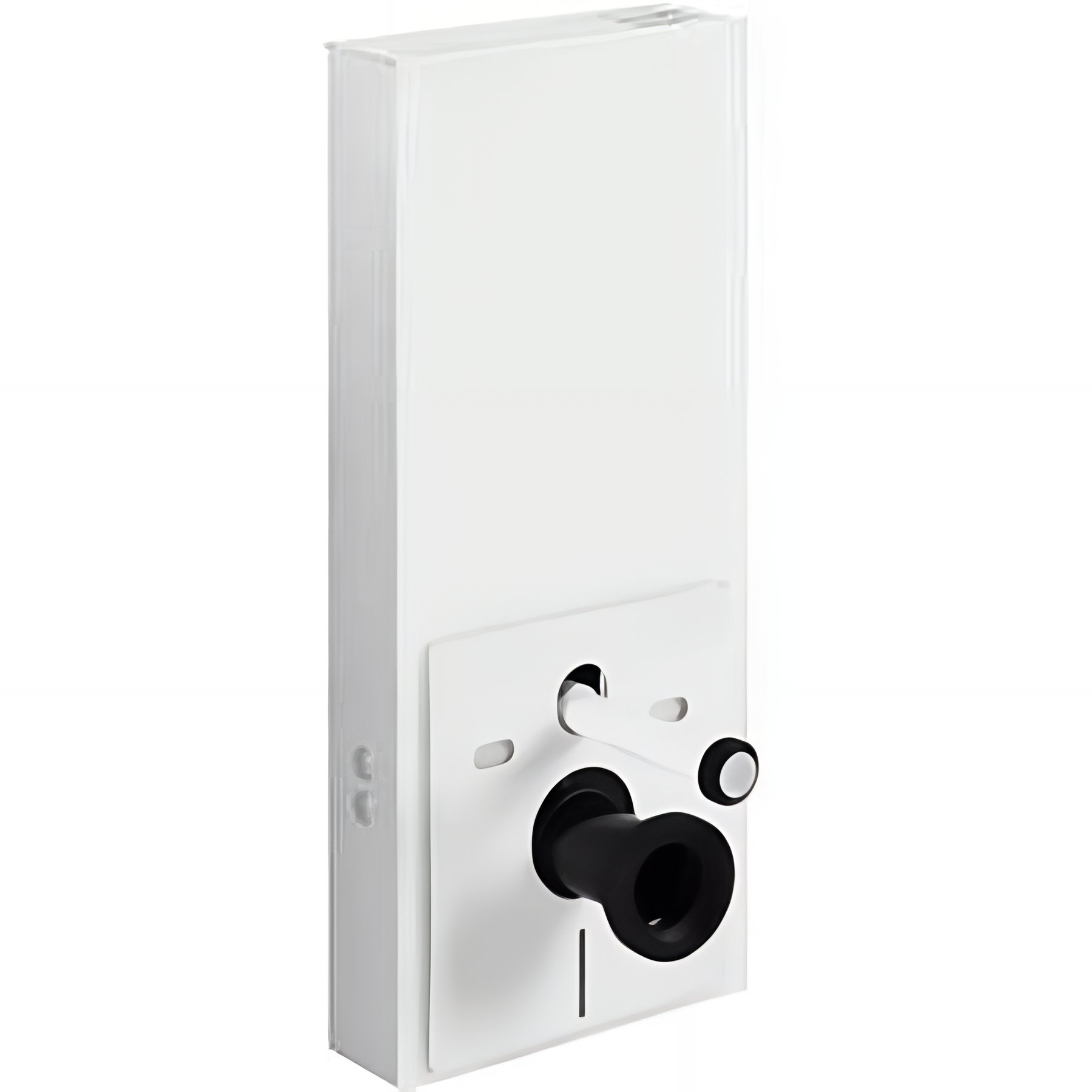 Bâti-support pour cuvette de WC au sol habillage blanc complet insonorisé prêt à poser SANINDUSA SANGLASS WALL 3/6L