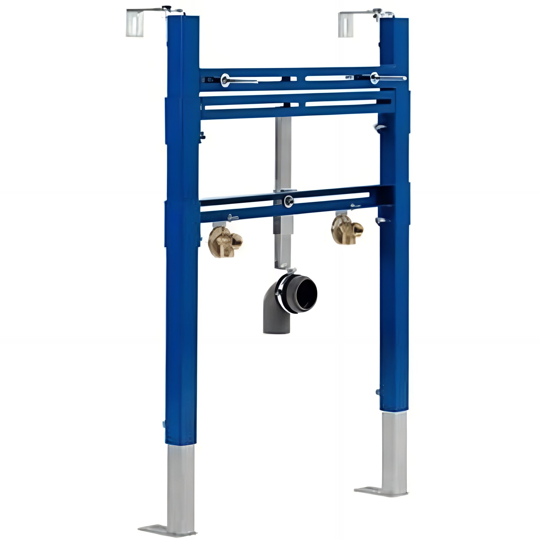 Bâti support pour lavabo fixations réglables sur rail coulissant SANINDUSA SANFIx