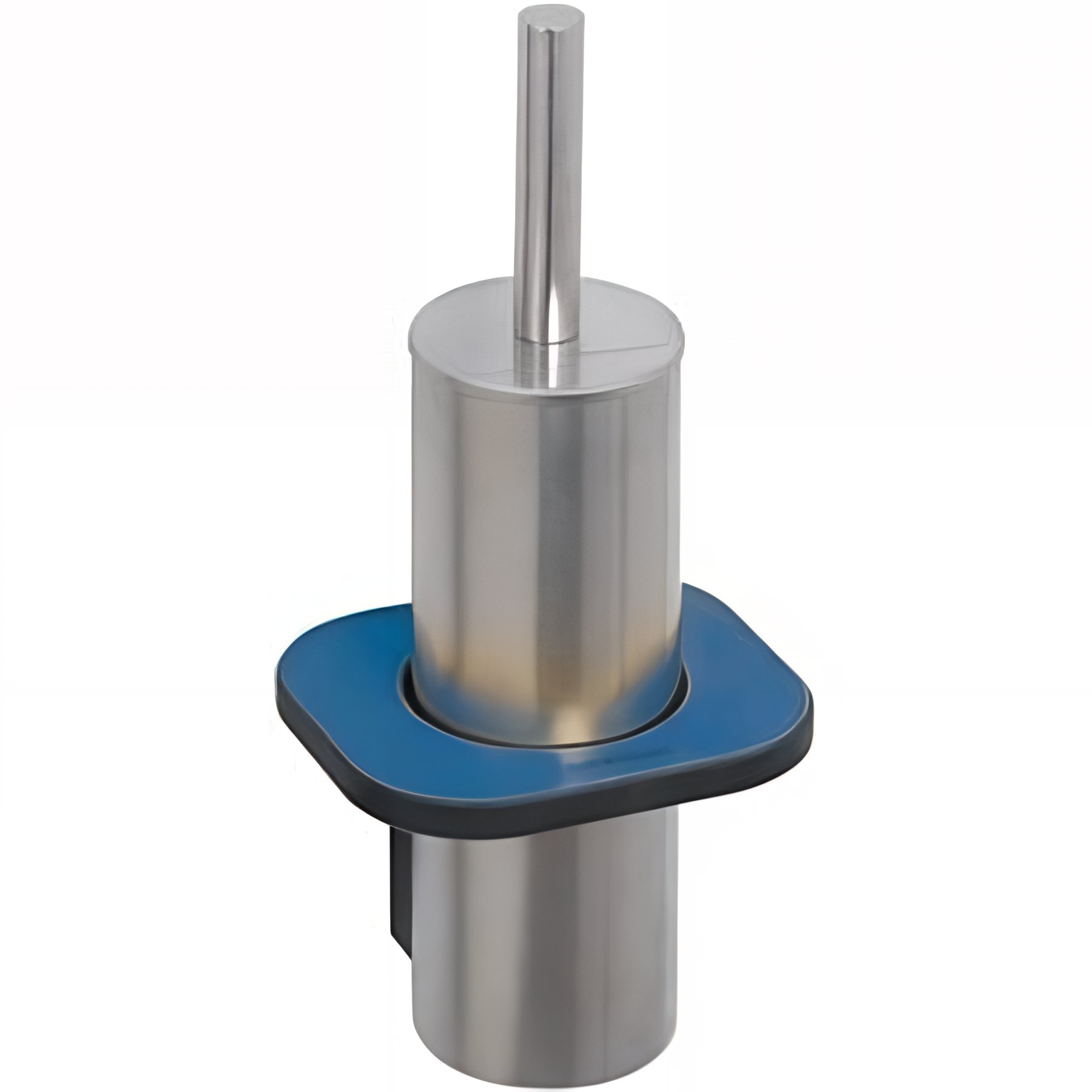 Porte balais brosse WC chromé avec support mural bleu SANINDUSA WCkids sanitaires pour enfants