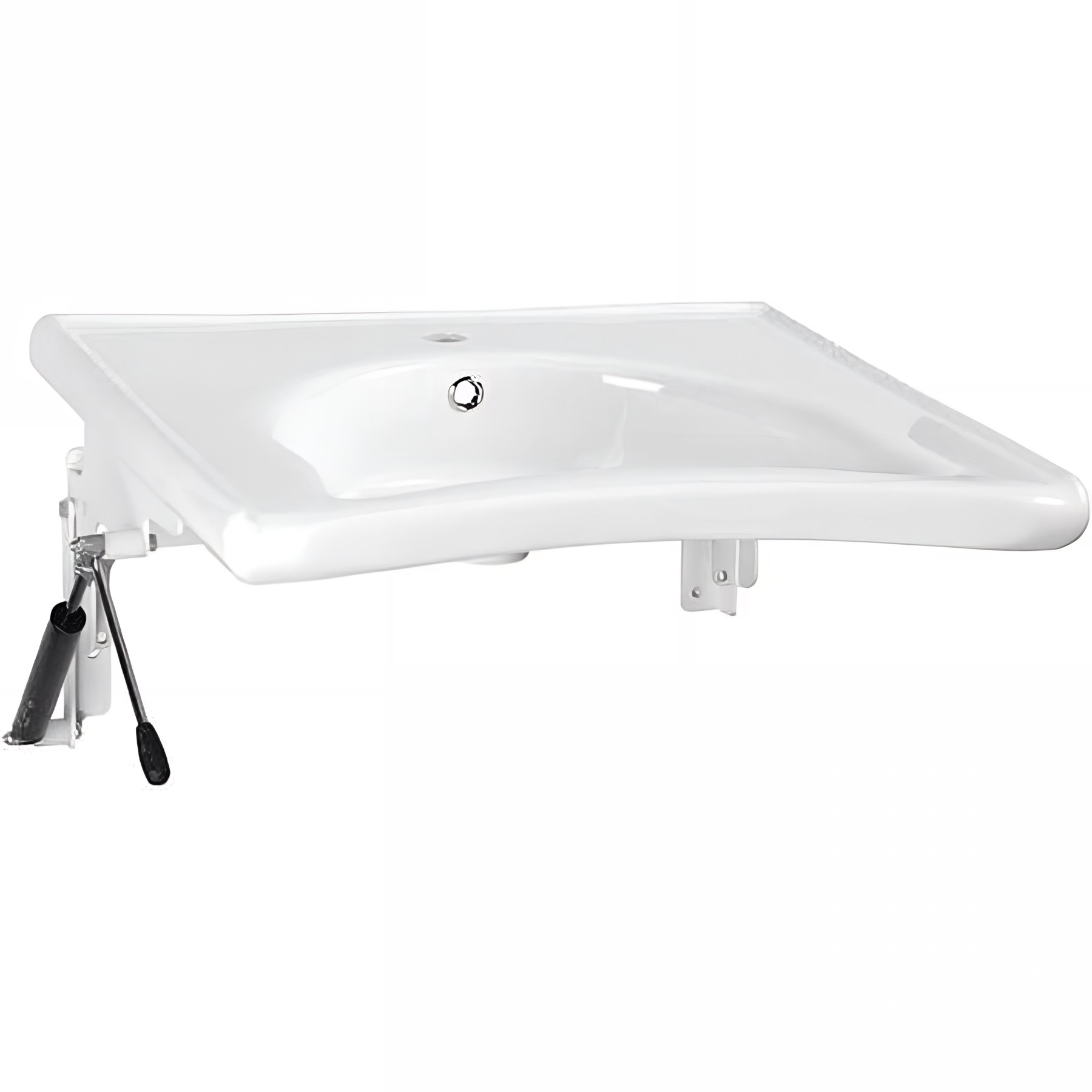 Système d'inclinaison pneumatique pour lavabo PMR droit SANINDUSA NewWCCare blanc