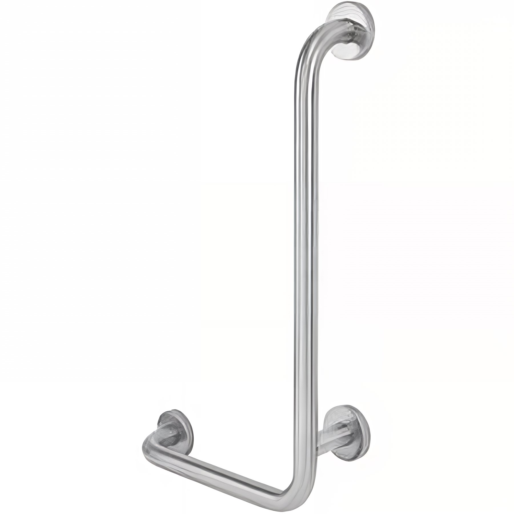 Barre d´appui et relèvement en angle à droite 90° PMR normes handicapé SANINDUSA NewWCCare inox brossé