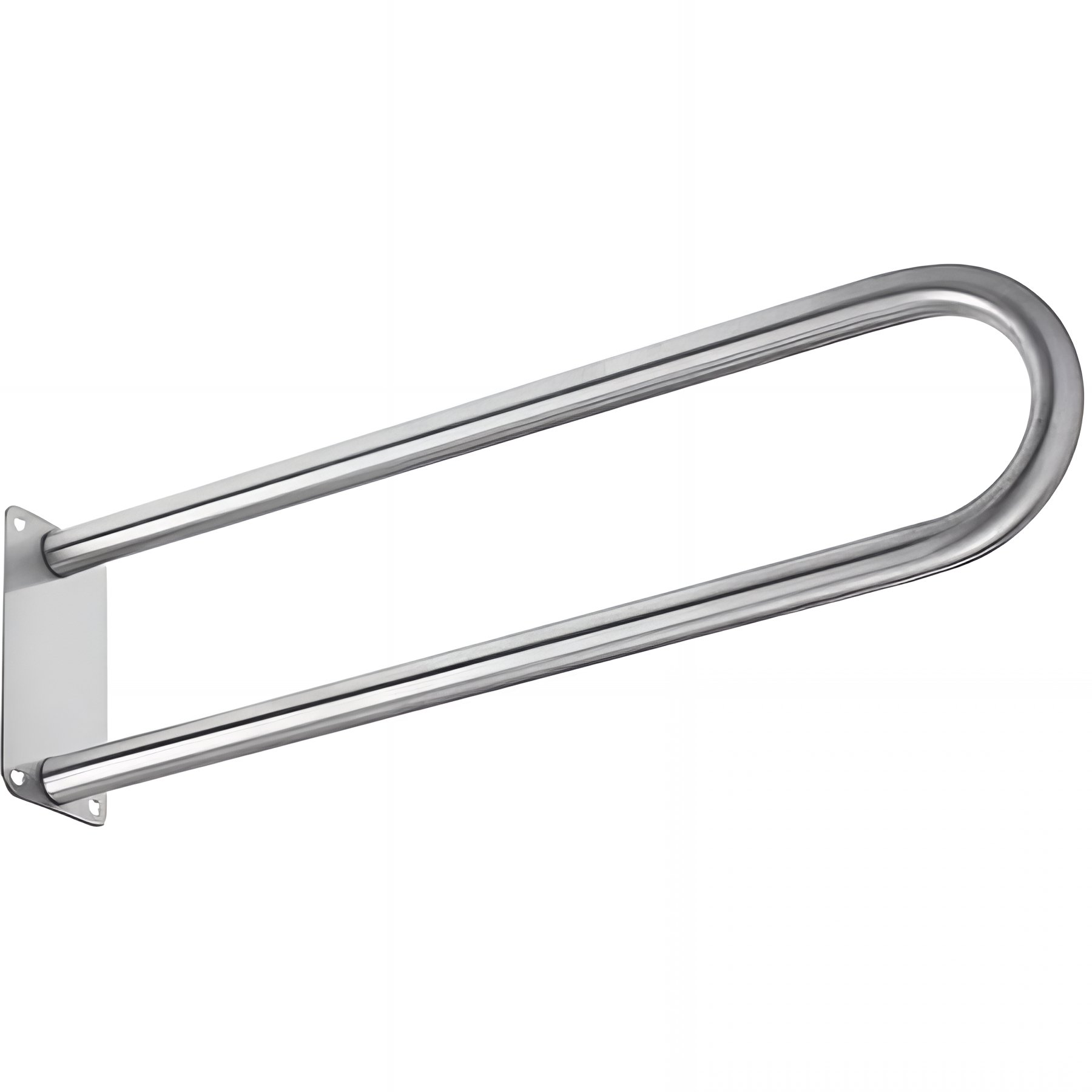 Barre d´appui et relèvement WC murale en U PMR normes handicapé SANINDUSA NewWCCare inox brossé