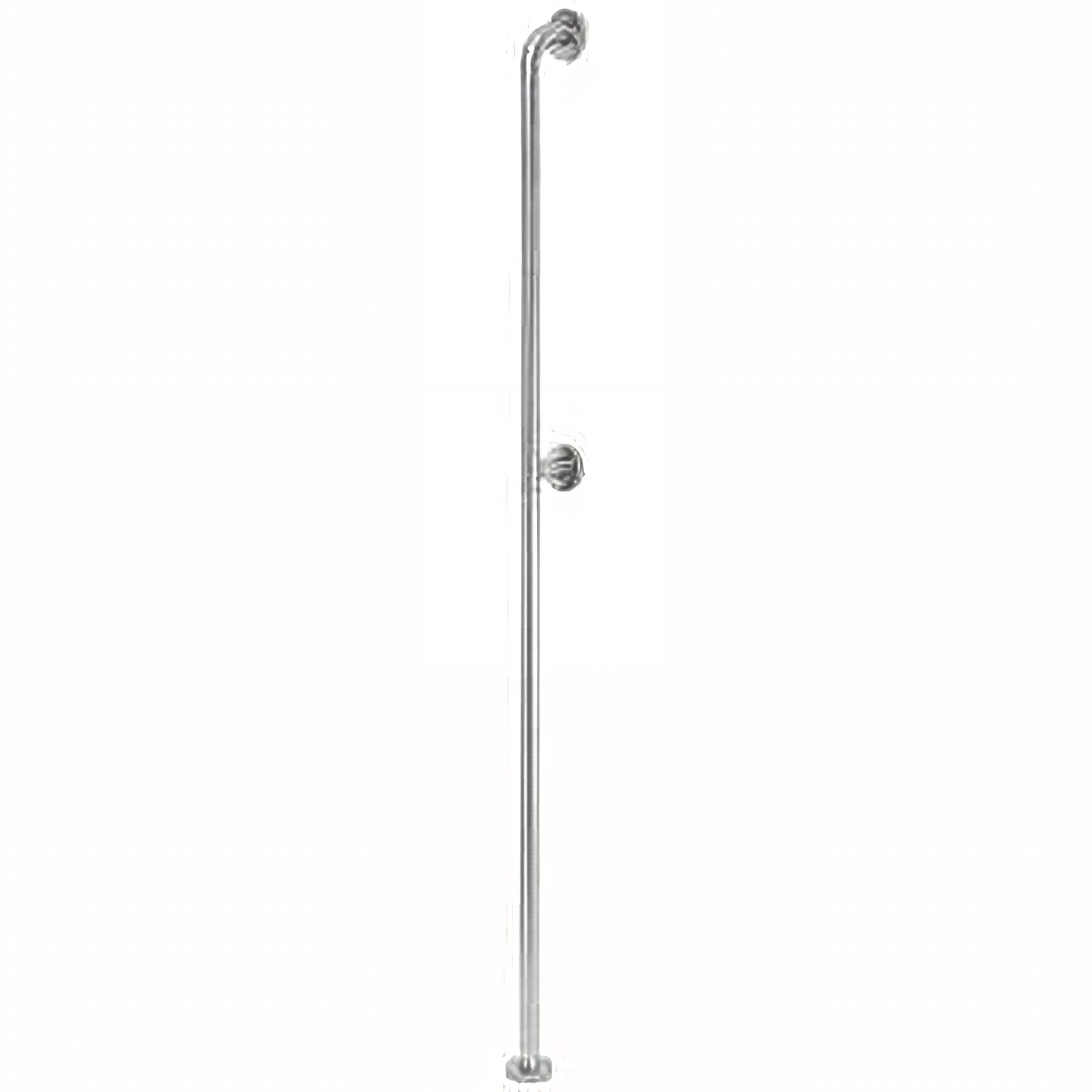 Barre d´appui et relèvement droite fixation sol et mur PMR normes handicapé SANINDUSA NewWCCare 180 inox brossé