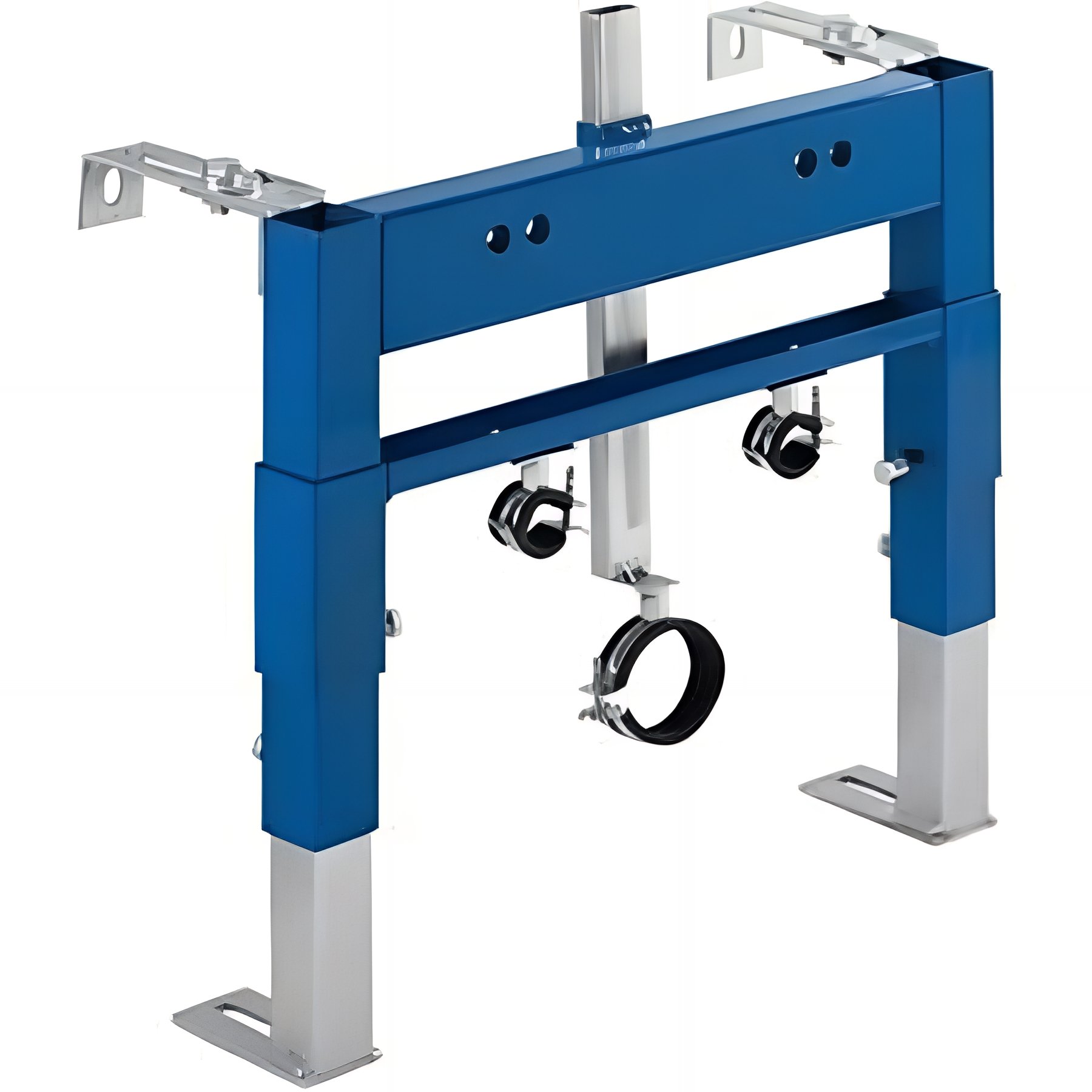 Bâti support pour bidet suspendu SANINDUSA fixations sol et mur poids supporté 400kg