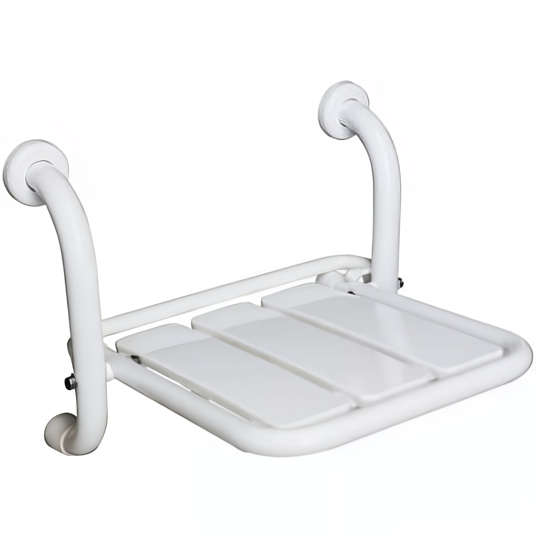 Siège de douche mural pliant rabattable blanc charge 120kg SANINDUSA NewWccare 