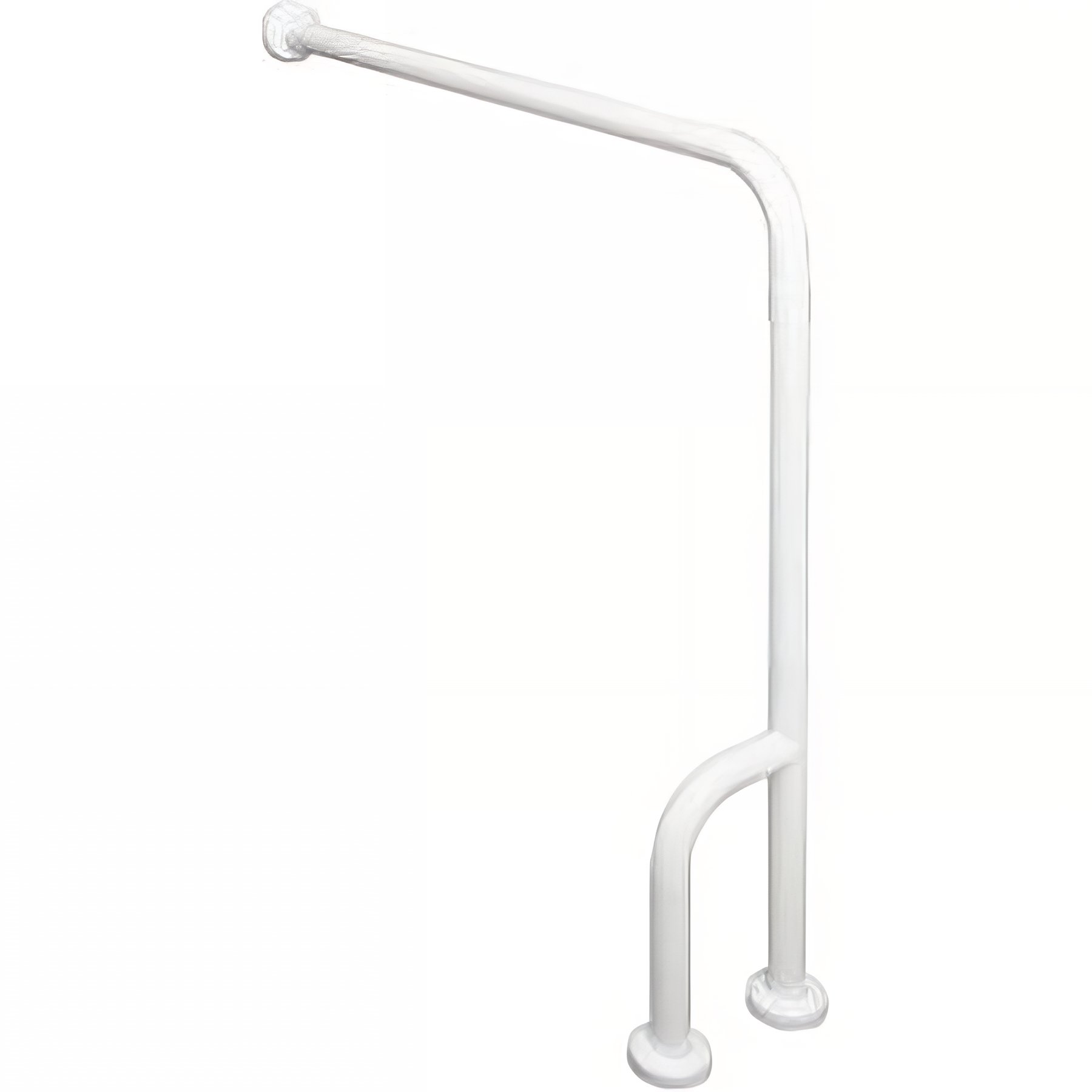 Barre d´appui et relèvement WC 2 fixations au sol 1 fixation murale PMR normes handicapé SANINDUSA NewWCCare blanche