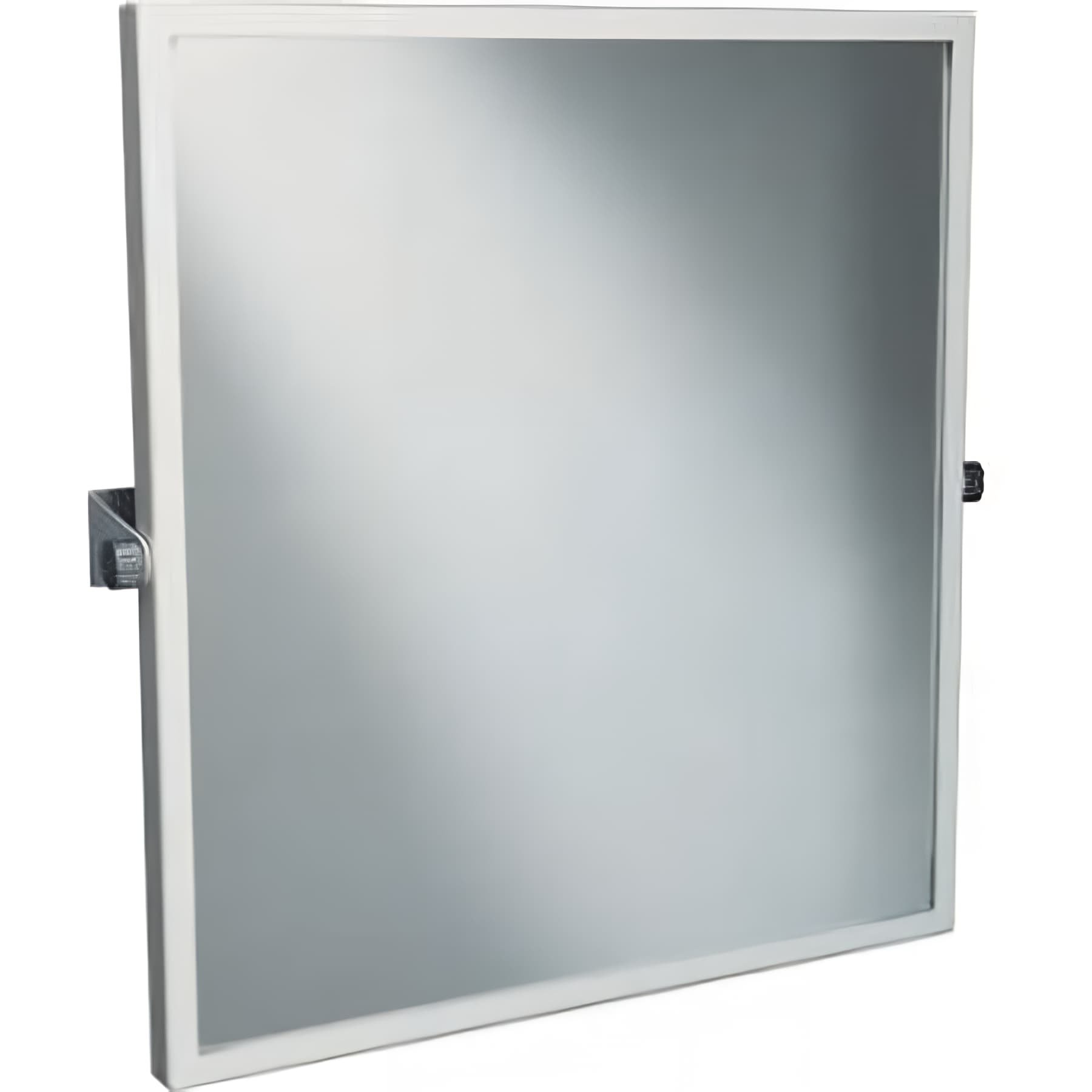 Miroir de salle de bain basculant PMR normes handicapé SANINDUSA 60x65 blanc