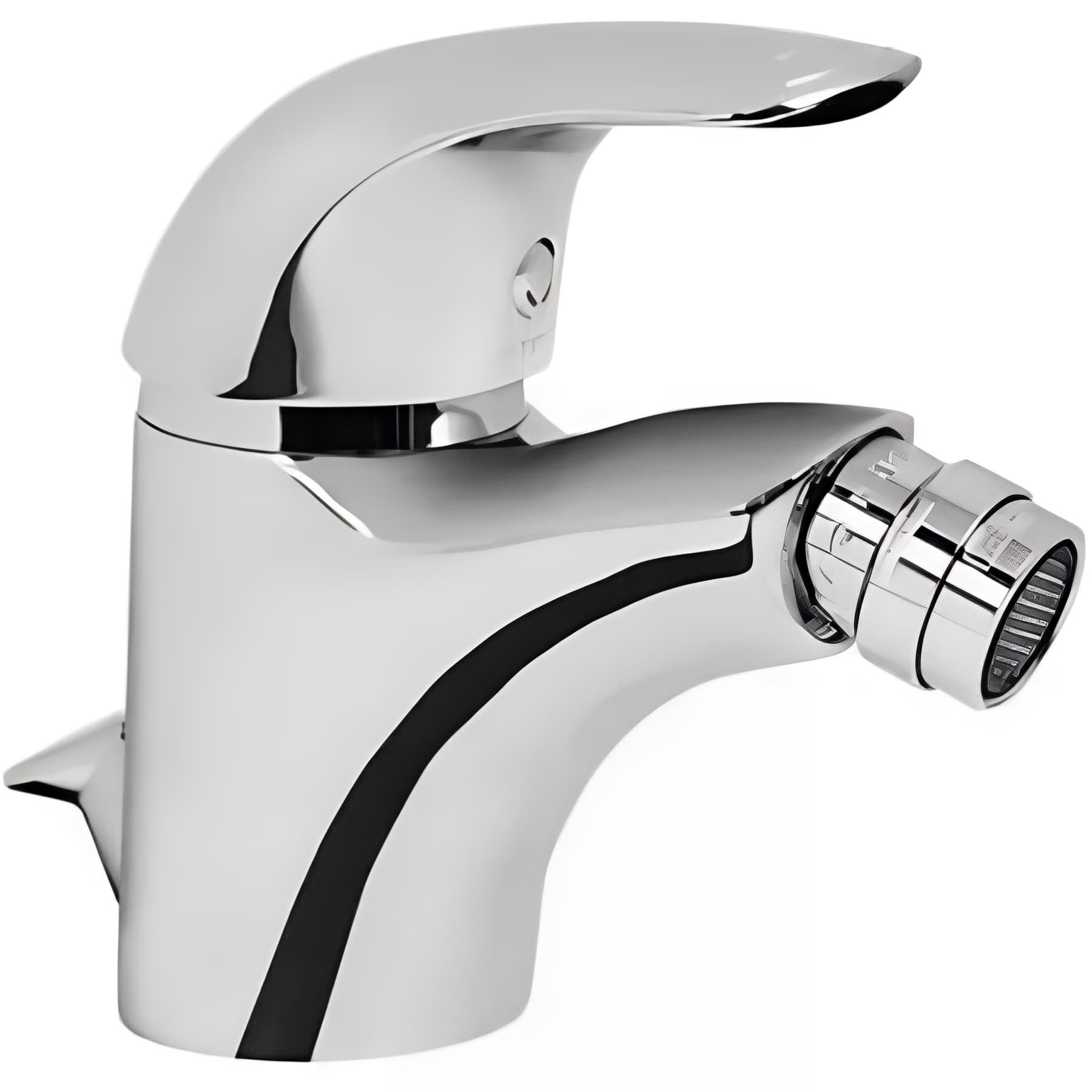 Mitigeur bidet bec orientable SANINDUSA Alfa chrome livré avec fixation 2 flexibles 1 vidage