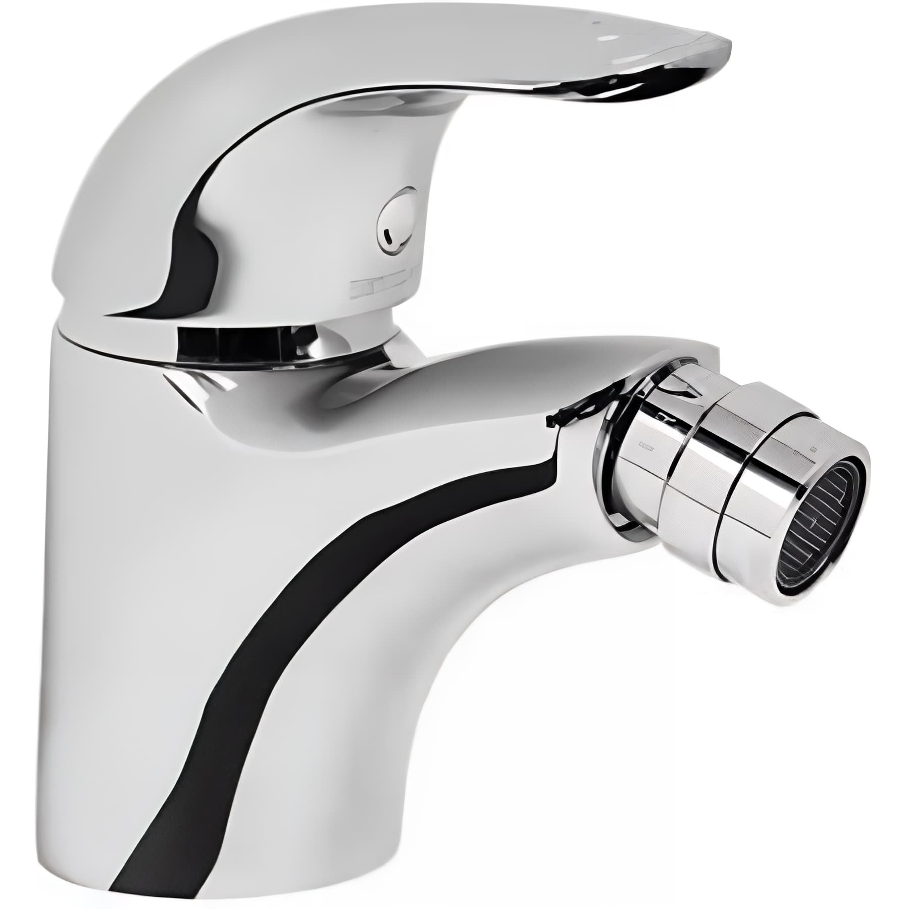 Mitigeur bidet bec orientable SANINDUSA Alfa chrome livré avec fixation 2 flexibles