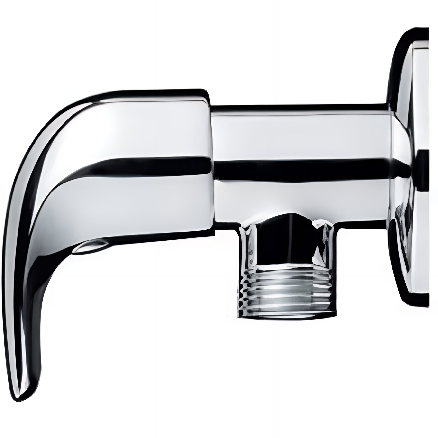 Robinet équerre mural 1 eau chaude ou froide SANINDUSA Alfa chromé