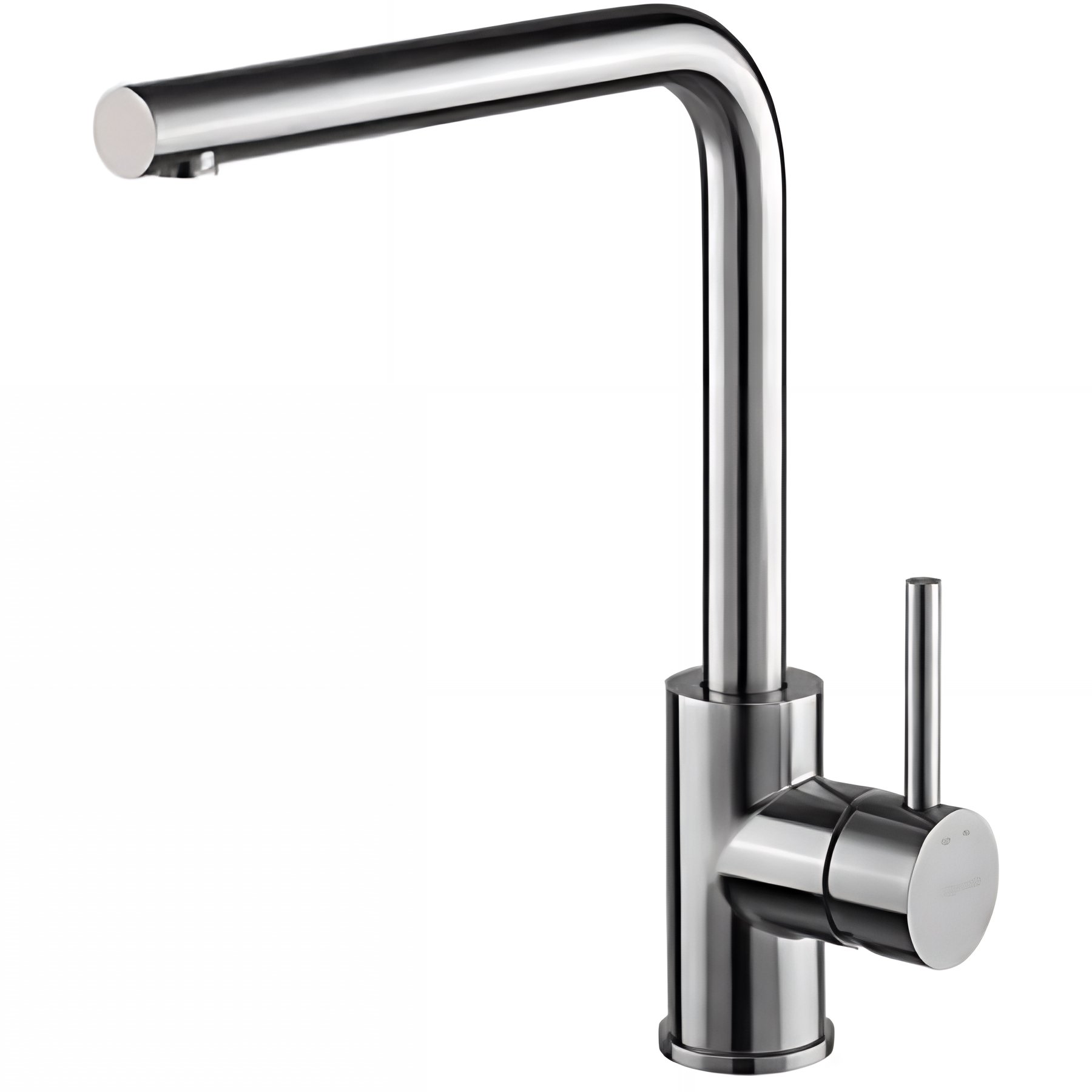 Mitigeur pour évier de cuisine bec haut en L orientable SANINDUSA Kopa Square inox brossé