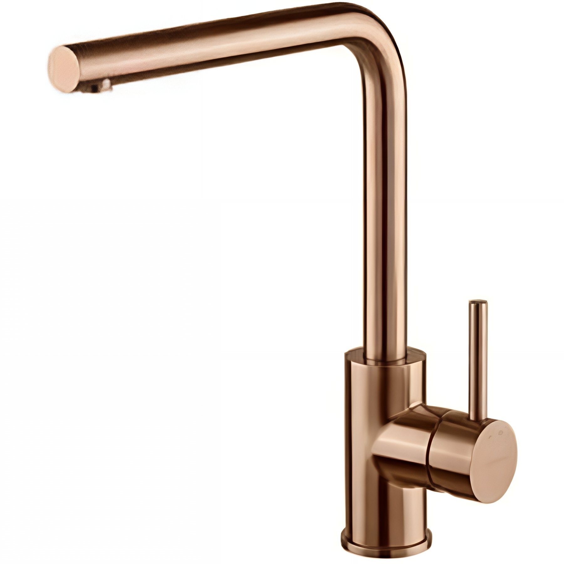 Mitigeur pour évier de cuisine bec haut en L orientable SANINDUSA Kopa Square cuivre brossé