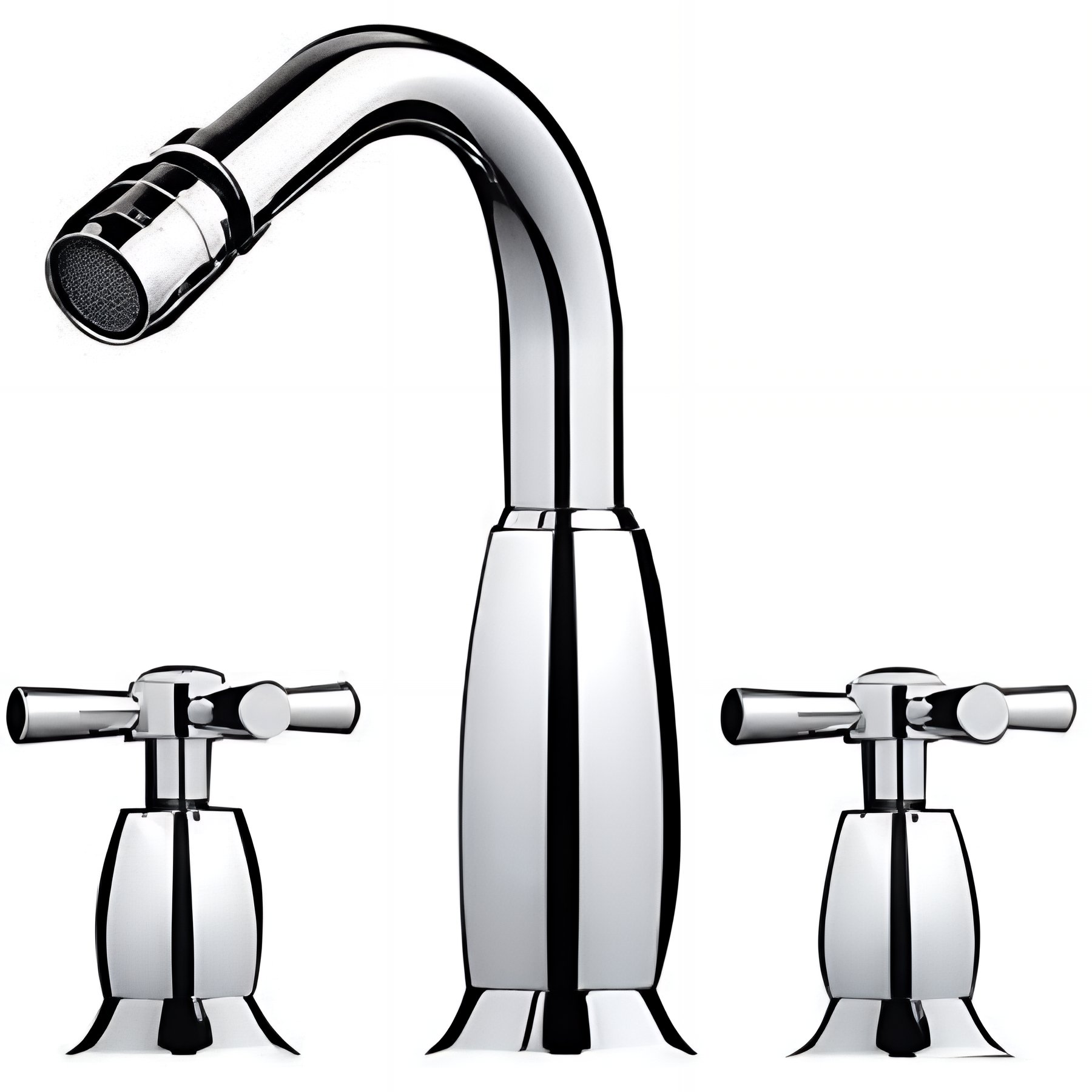 Mélangeur a croisillons SANINDUSA Rimini pour bidet 3 trous