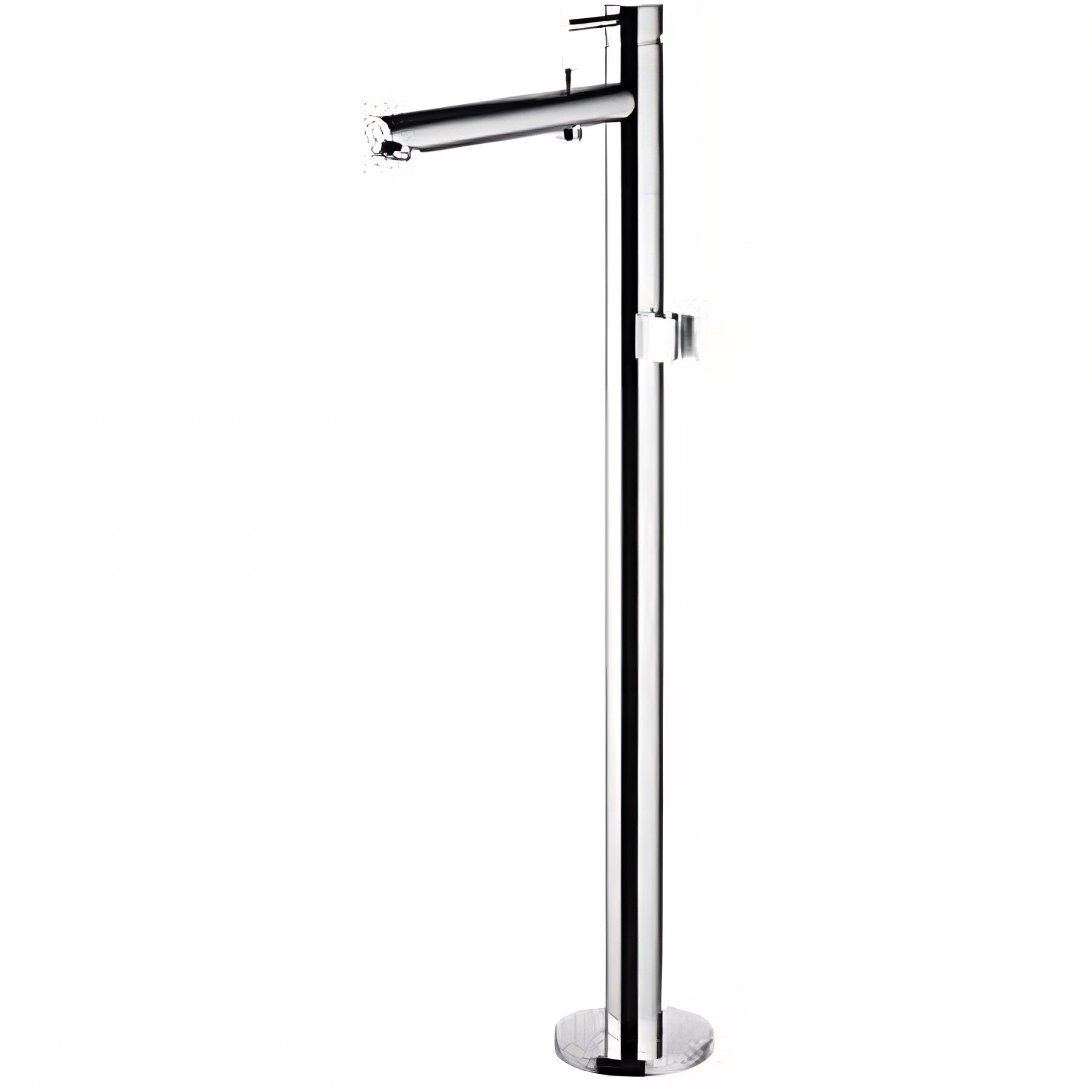 Mitigeur pour baignoire grande hauteur fixation au sol fonction douche avec support douchette intégré SANINDUSA New Icone chromé