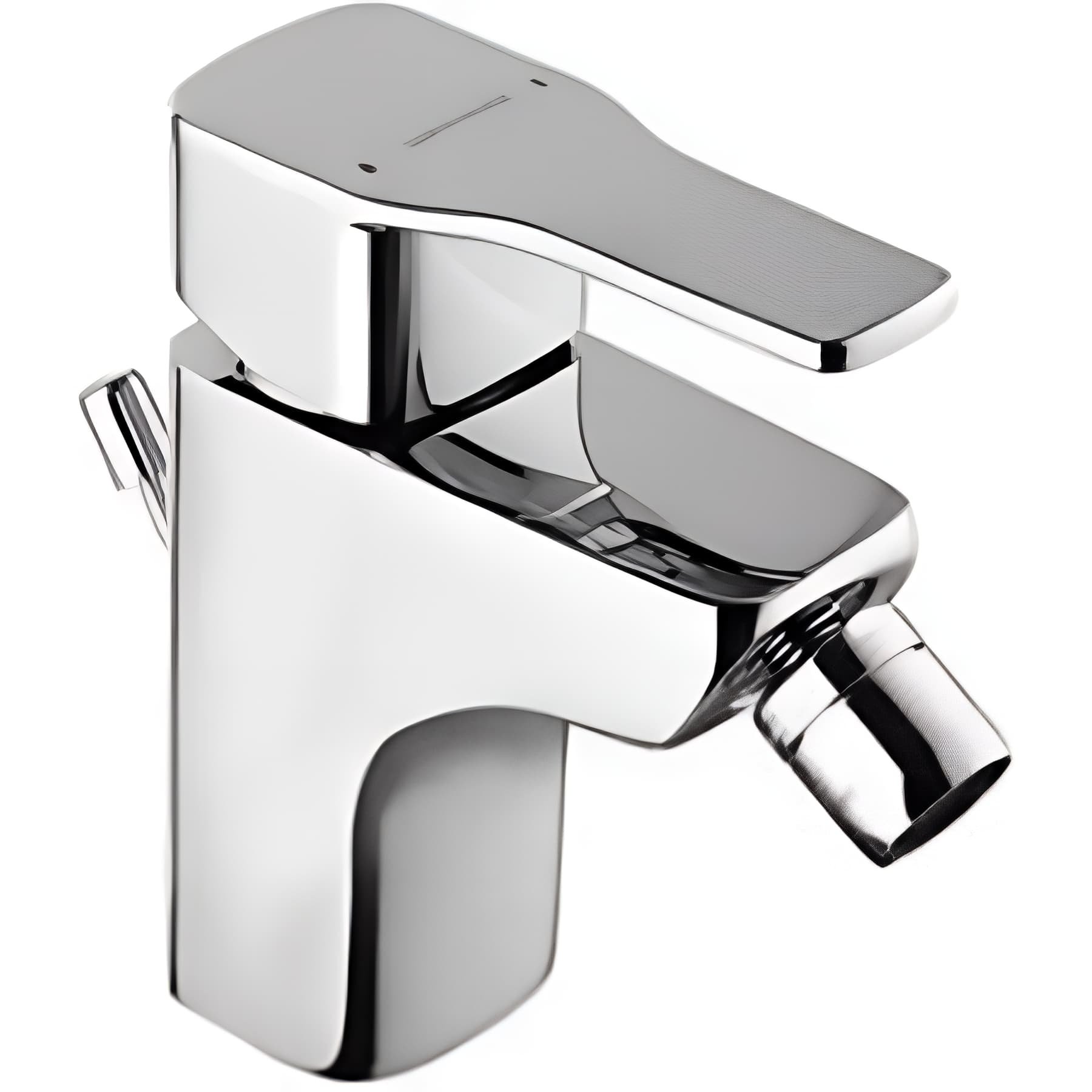 Mitigeur pour bidet mousseur orientable SANINDUSA Advance chromé système Écospot livré avec son vidage à tirette chromé