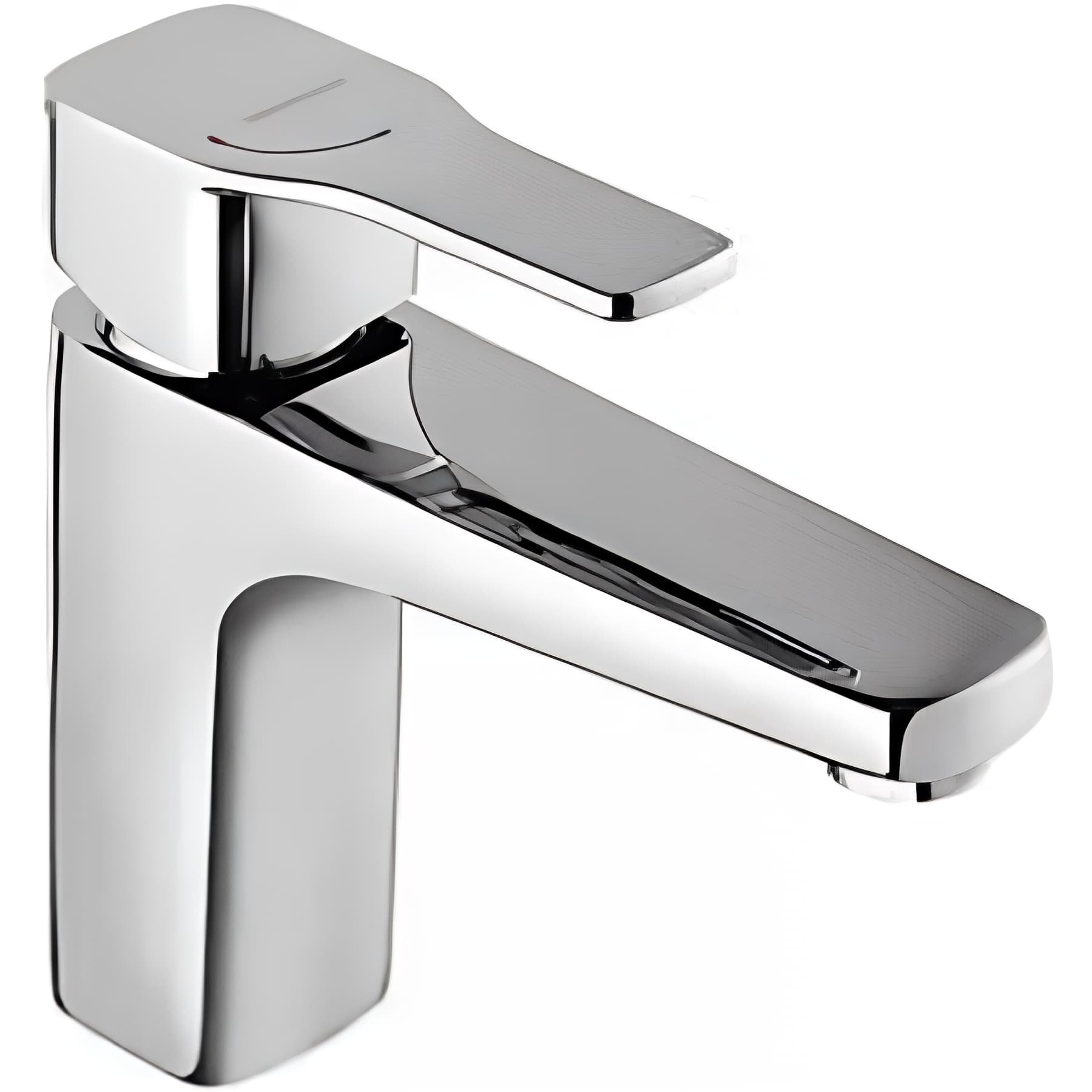 Mitigeur pour lavabo ou vasque bec long SANINDUSA Advance chromé avec systèmes Cold Open et Écospot