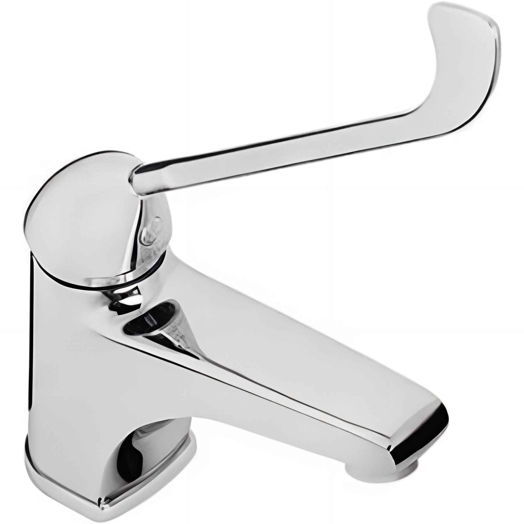 Mitigeur pour lavabo ou vasque commande allongée PMR conforme normes handicapé SANINDUSA Easy chromé