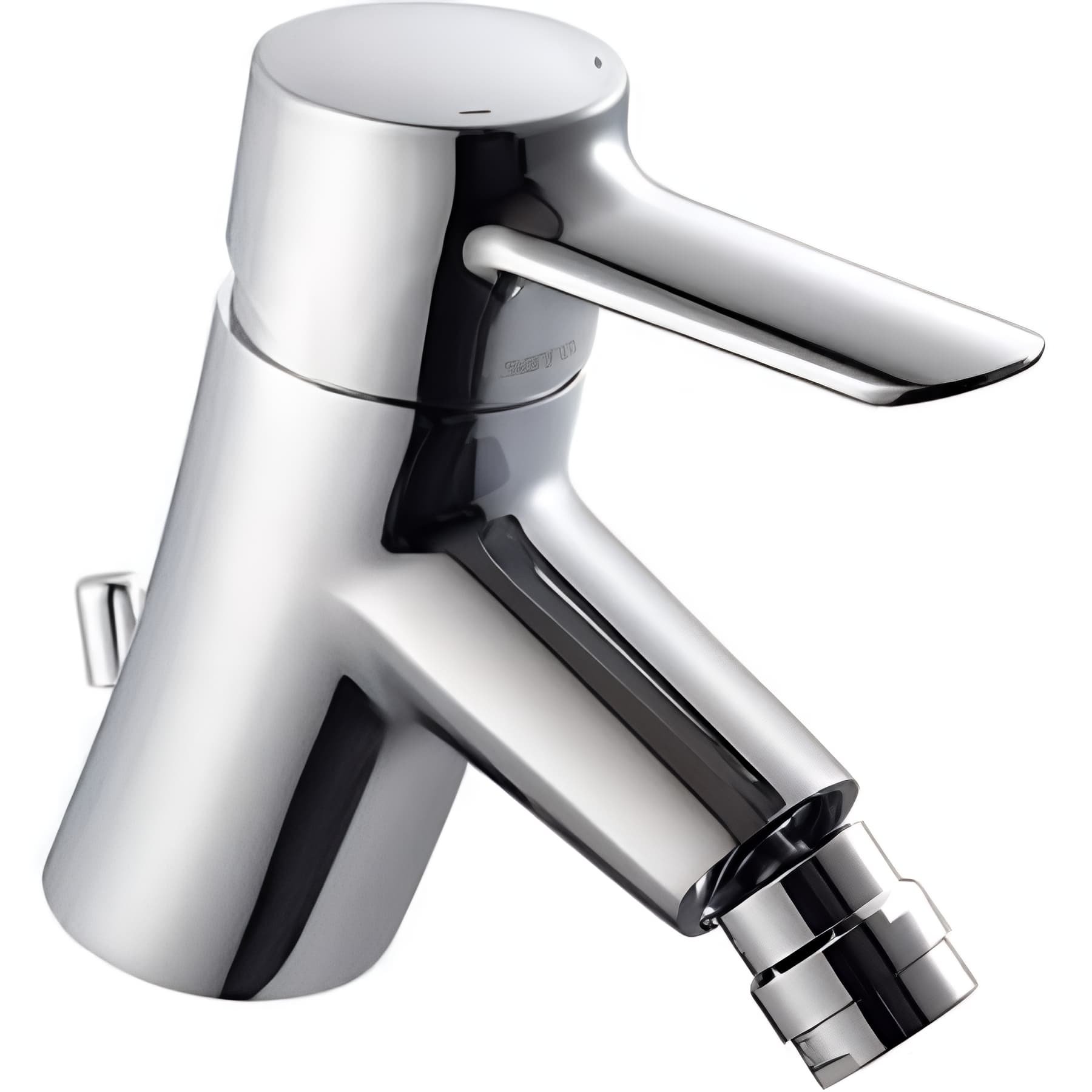 Mitigeur pour bidet à mousseur orientable SANINDUSA Torus chromé livré avec 2 flexibles et son vidage à tirette