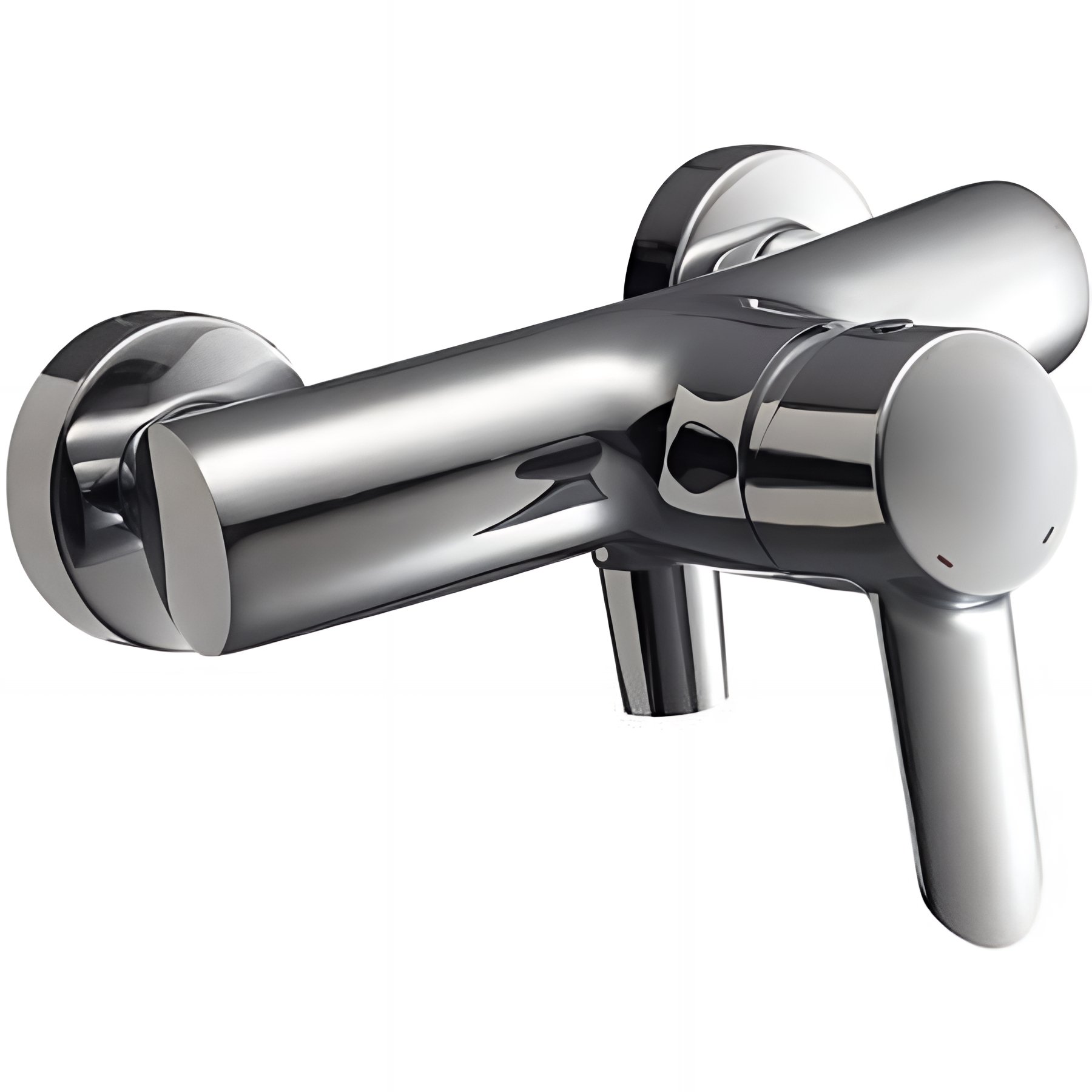 Pack mitigeur de douche mural SANINDUSA Torus chromé mitigeur livré avec douchette Oméga support et flexible 1,70m