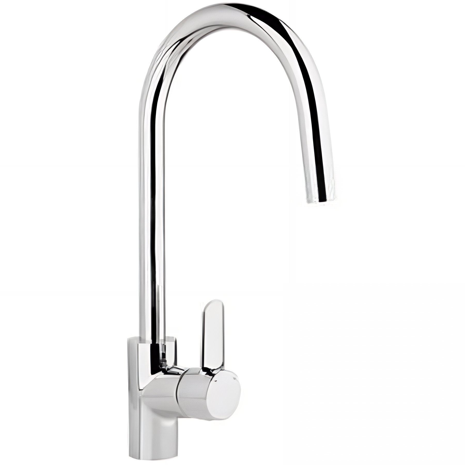Mitigeur pour évier de cuisine bec haut pivotant SANINDUSA Torus chromé systèmes Cold Open et Écospot inclus