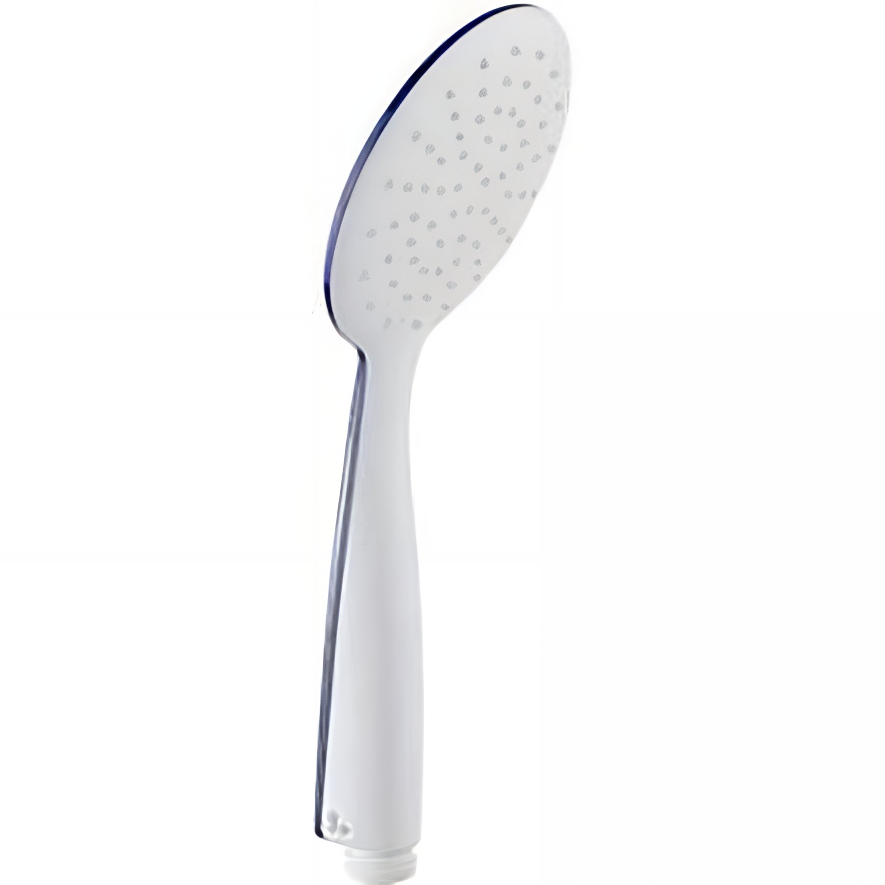 Douchette extra-plate couleur noir et chrome picots de sortie en silicone anti-calcaire SANINDUSA Basic 105