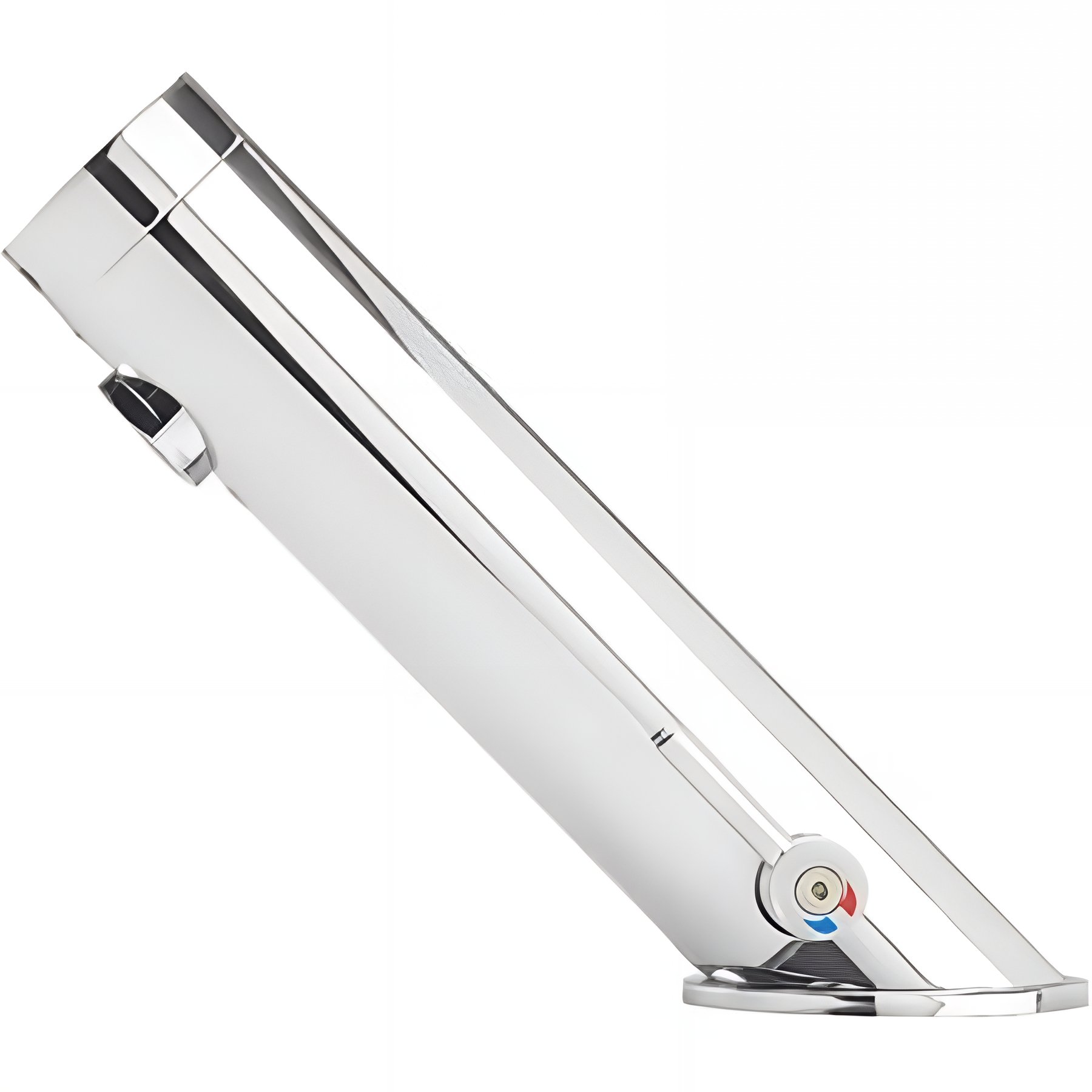 Mitigeur automatique sans contact a détection infrarouge incliné à 45° pour lavabo ou vasque SANINDUSA Bio chromé fonctionne avec pile 9V