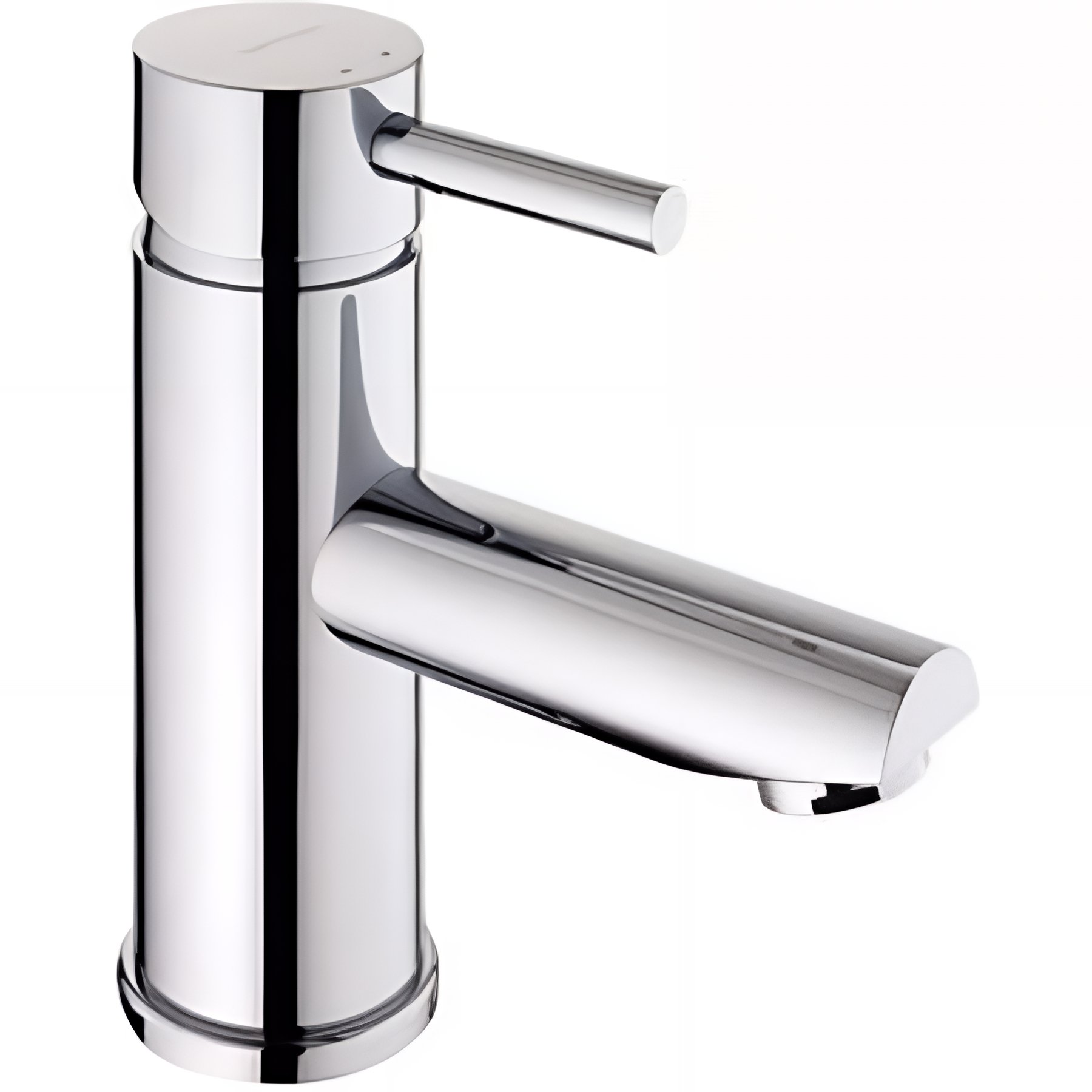 Mitigeur pour lavabo ou vasque bec contemporain mousseur Éco SANINDUSA Icone Éco chromé livré avec 2 flexibles