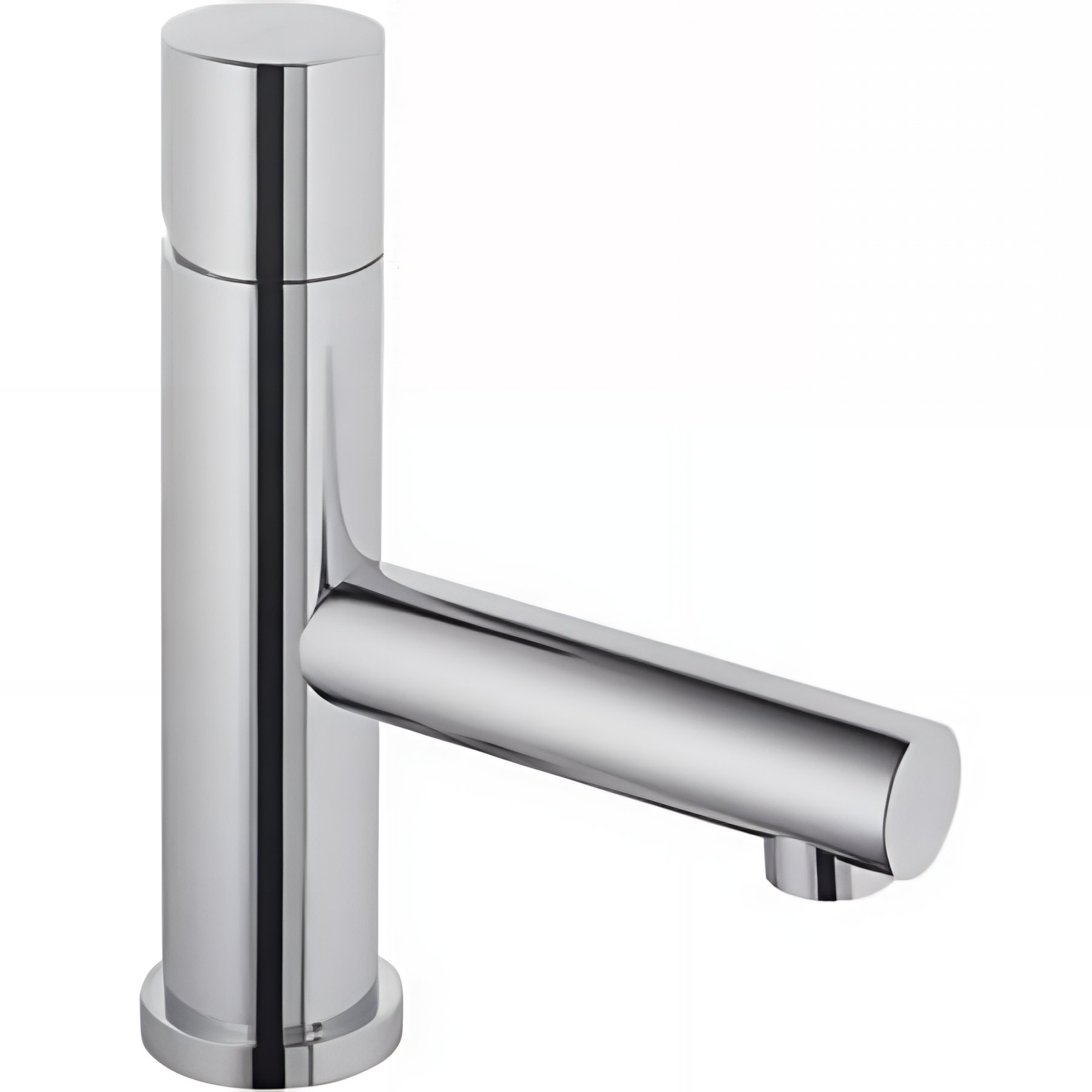 Mitigeur pour lavabo ou vasque bec contemporain SANINDUSA Single chromé livré avec 2 flexibles