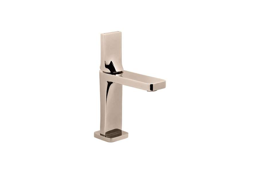 Mitigeur pour lavabo ou vasque design plat épuré contemporain SANINDUSA Line 42 couleur nickel