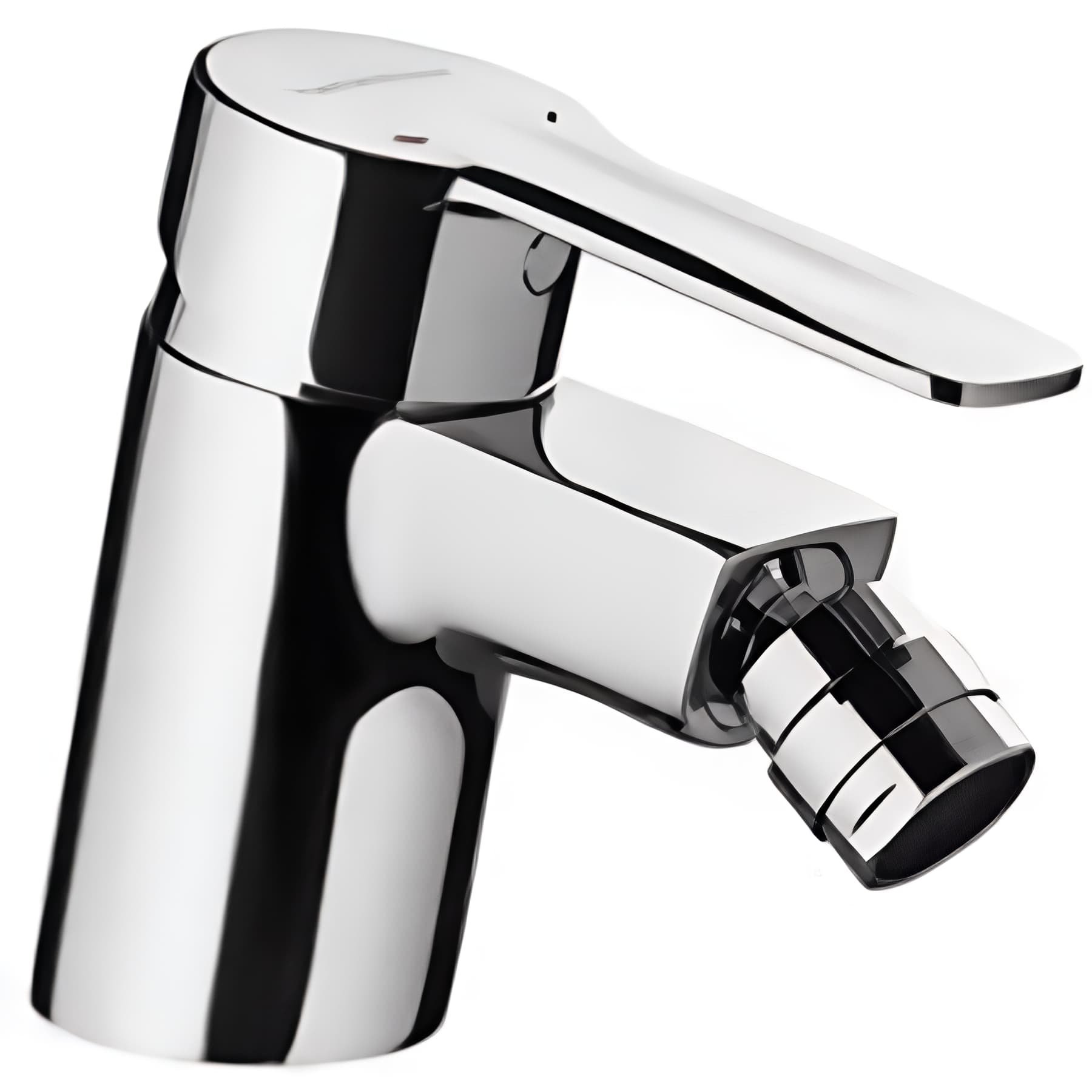 Mitigeur pour bidet mousseur orientable SANINDUSA Alfa Start chromé livré avec 2 flexibles