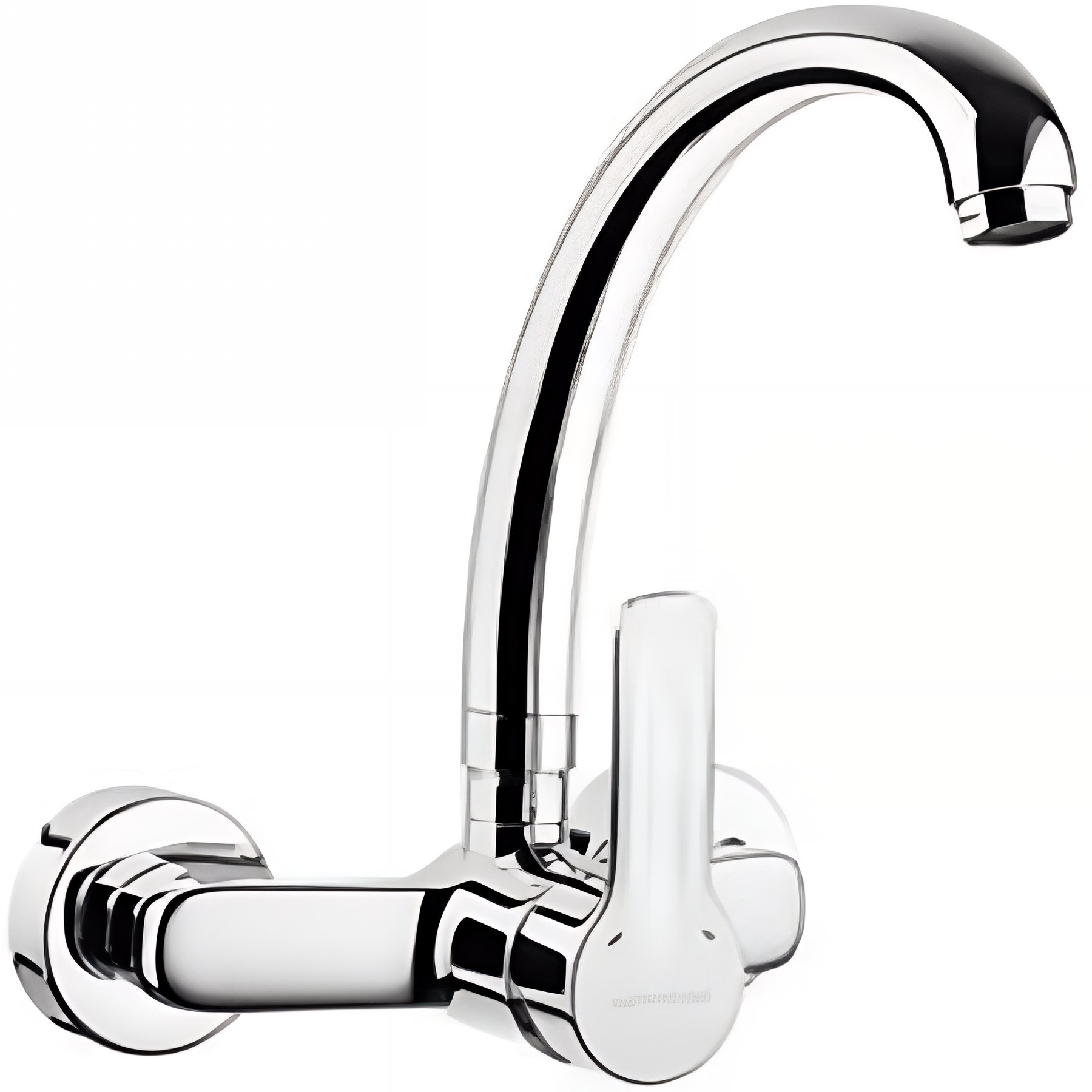 Mitigeur mural pour évier de cuisine ou bac à laver bec par dessus orientable SANINDUSA Start chromé livré avec raccords et rosaces de finition