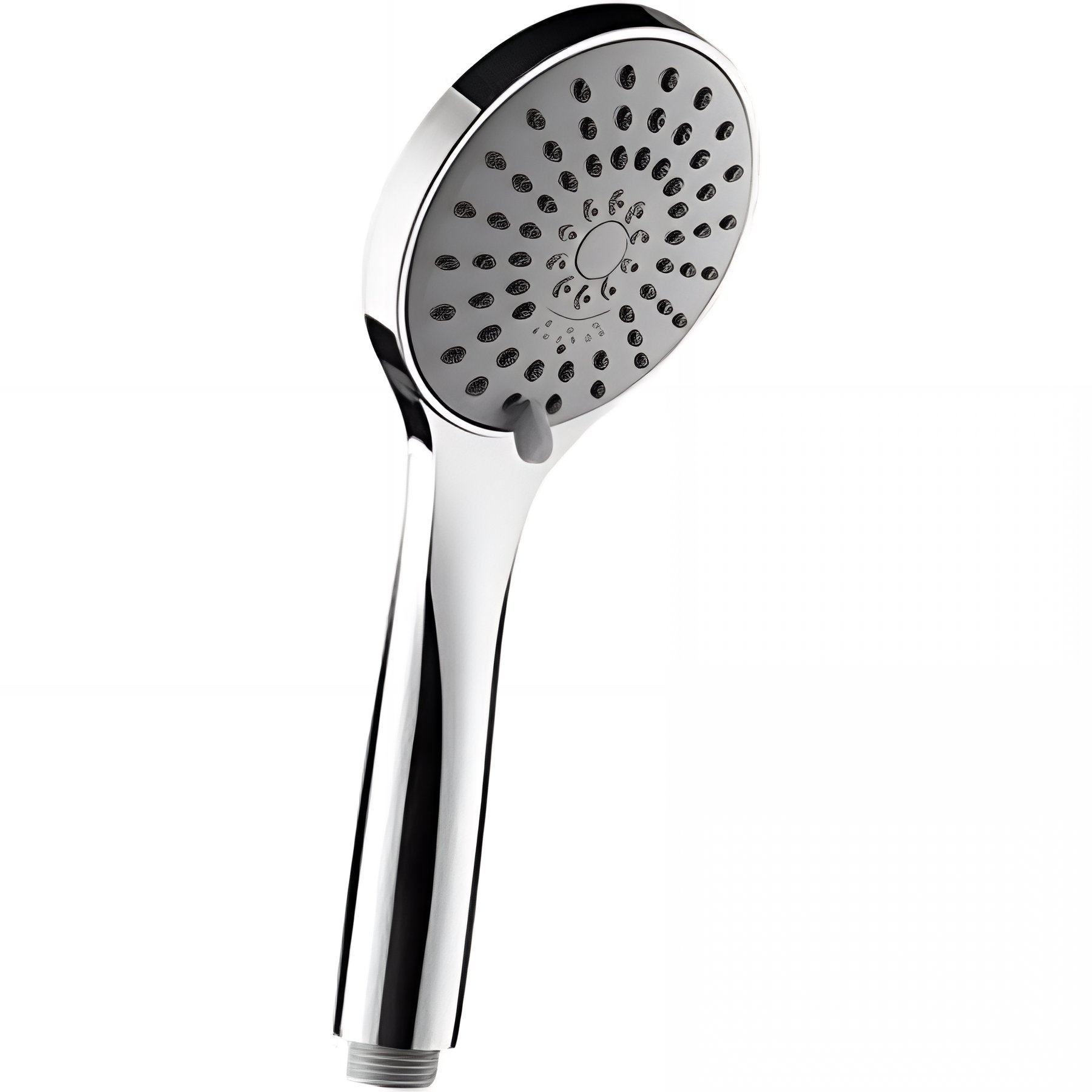 Douchette 3 jets effet pluie, effet pluie intense et effet massage sorties d'eau anticalcaire en silicone SANINDUSA Star 100 chromée