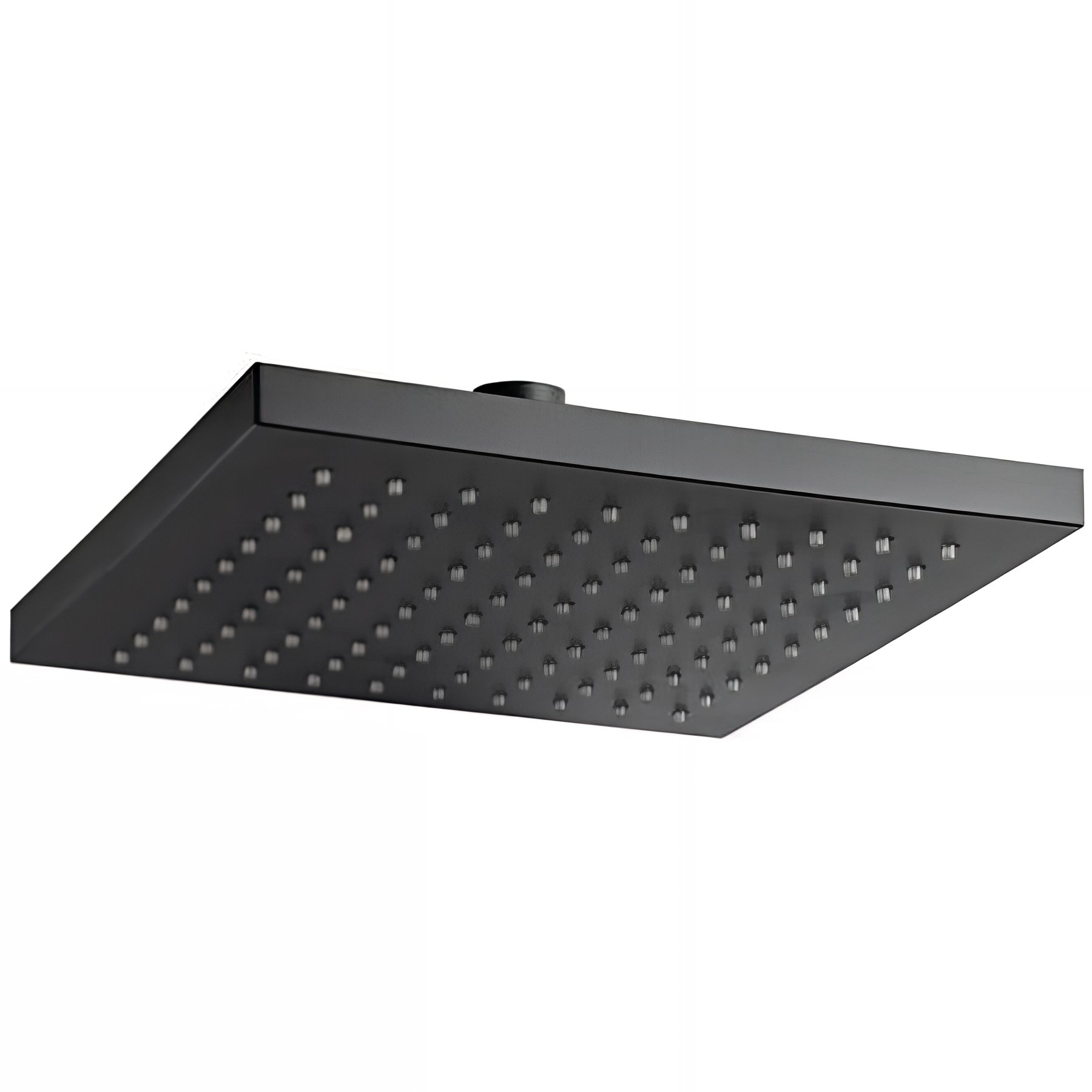 Pomme de douche haute carrée 20x20cm noire sorties d'eau en silicone anti-calcaire SANINDUSA 200 Essenza couleur noir