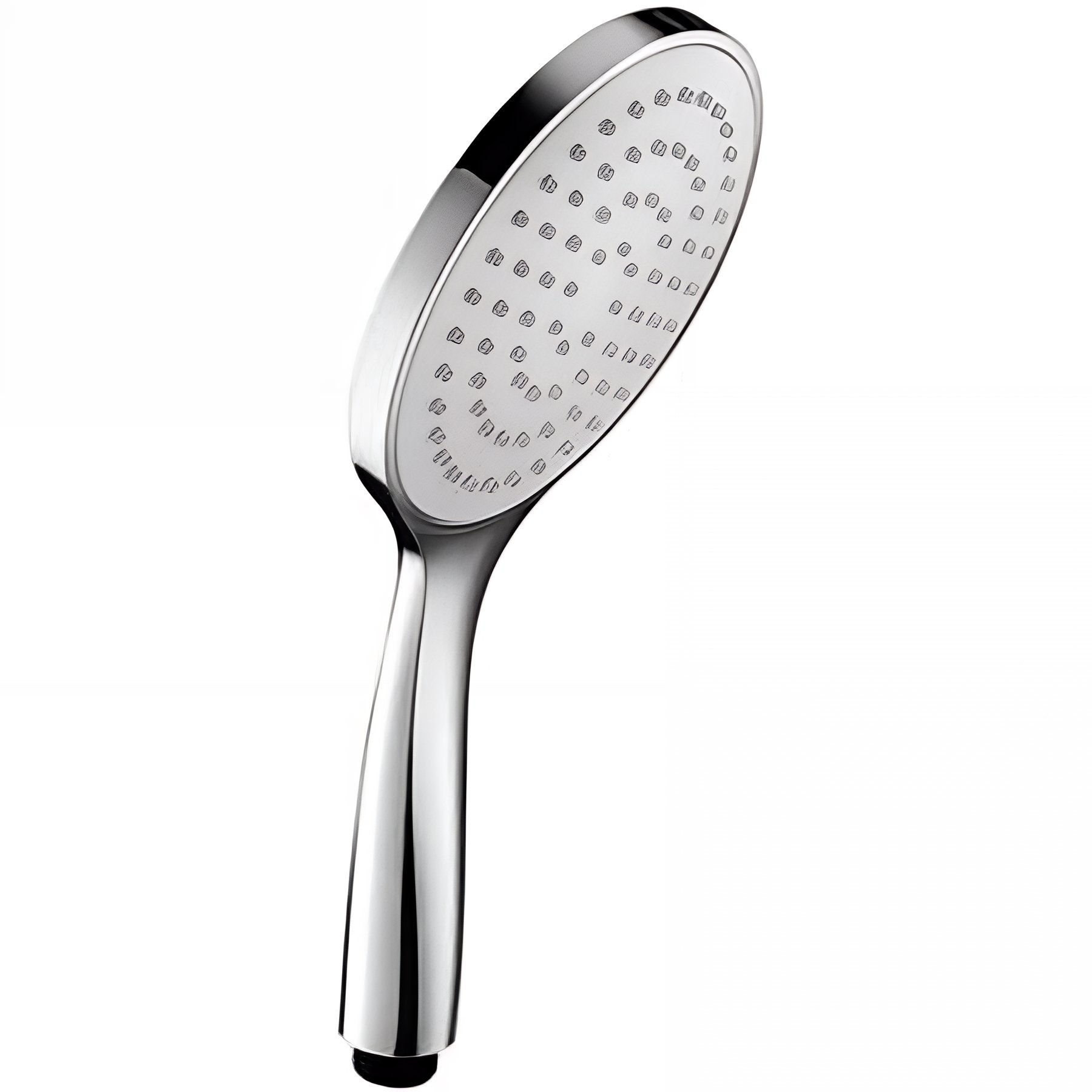 Douchette ronde 1 jet diamètre 13cm sorties d'eau en silicone anti-calcaire SANINDUSA EKo 130 couleur noire