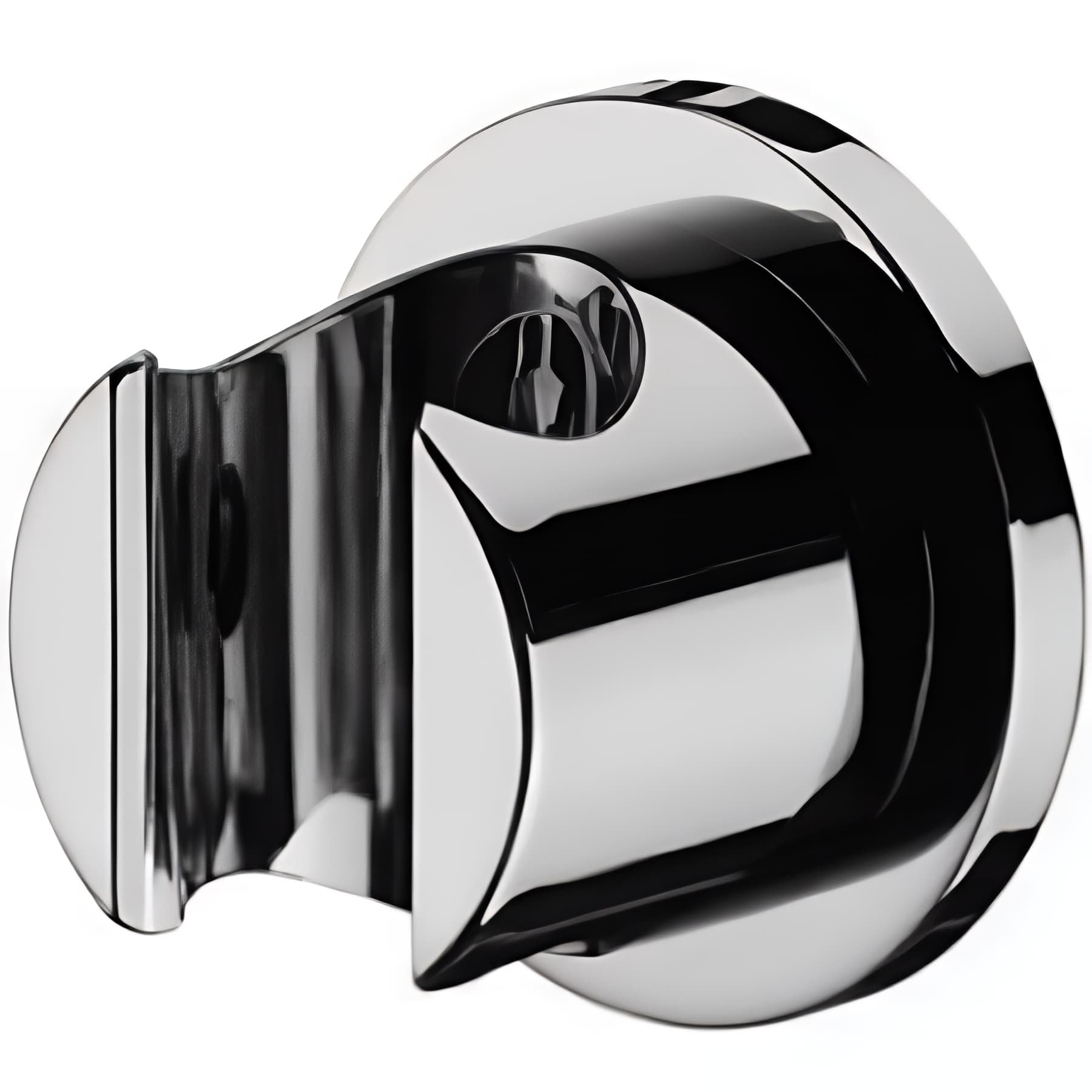 Support mural universel pour douchette SANINDUSA fixe rond chromé