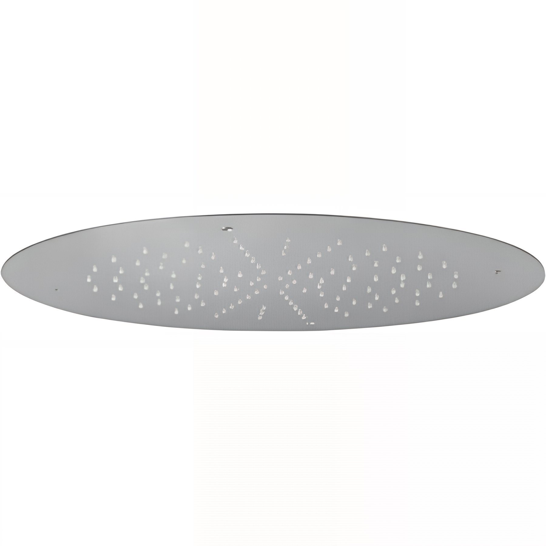 Pomme de douche haute à encastrer ronde inox diamètre 38cm sorties d'eau en silicone anti-calcaire SANINDUSA Square chromé