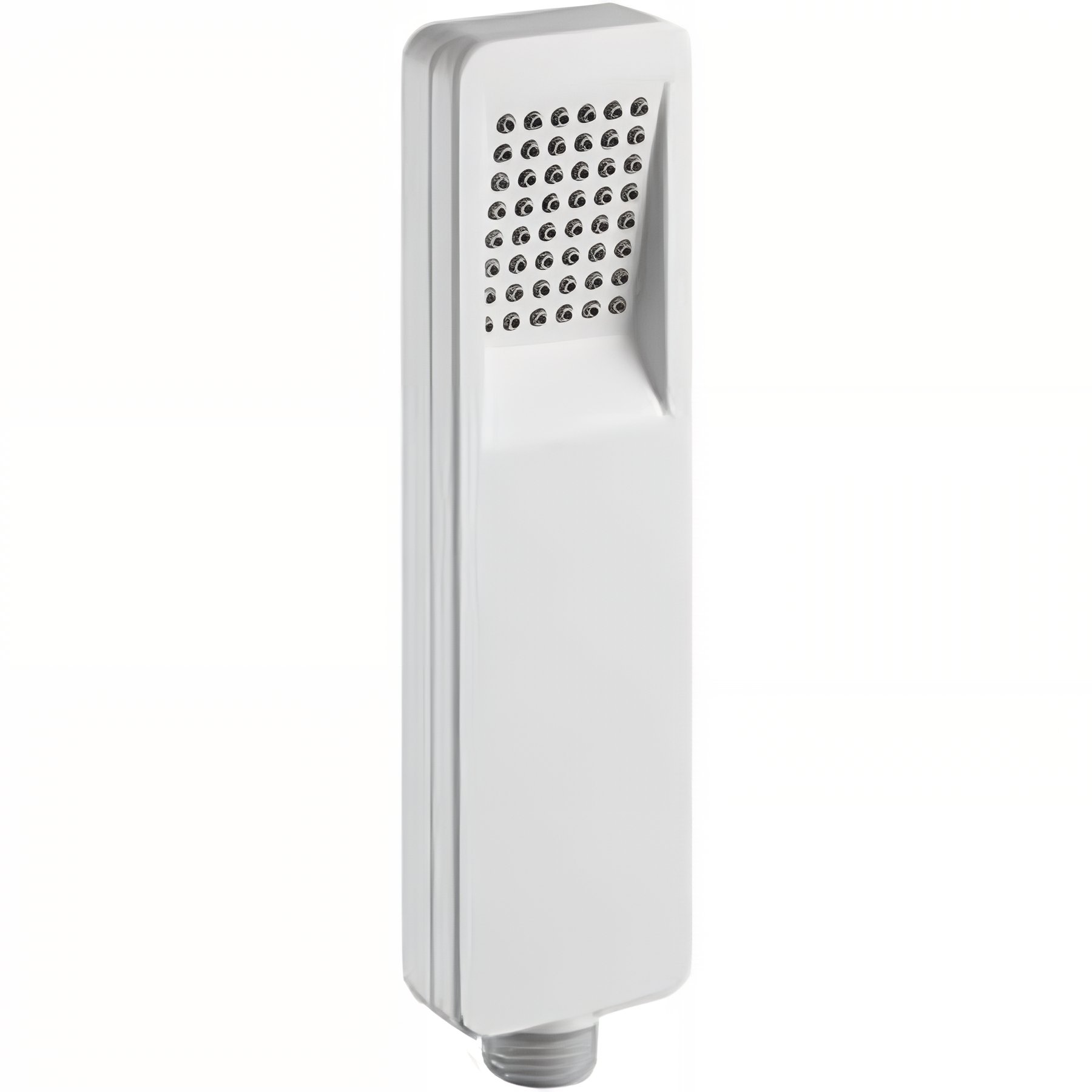 Douchette Vintage rectangulaire 1 jet sorties d'eau en silicone anti-calcaire SANINDUSA Sigma blanche