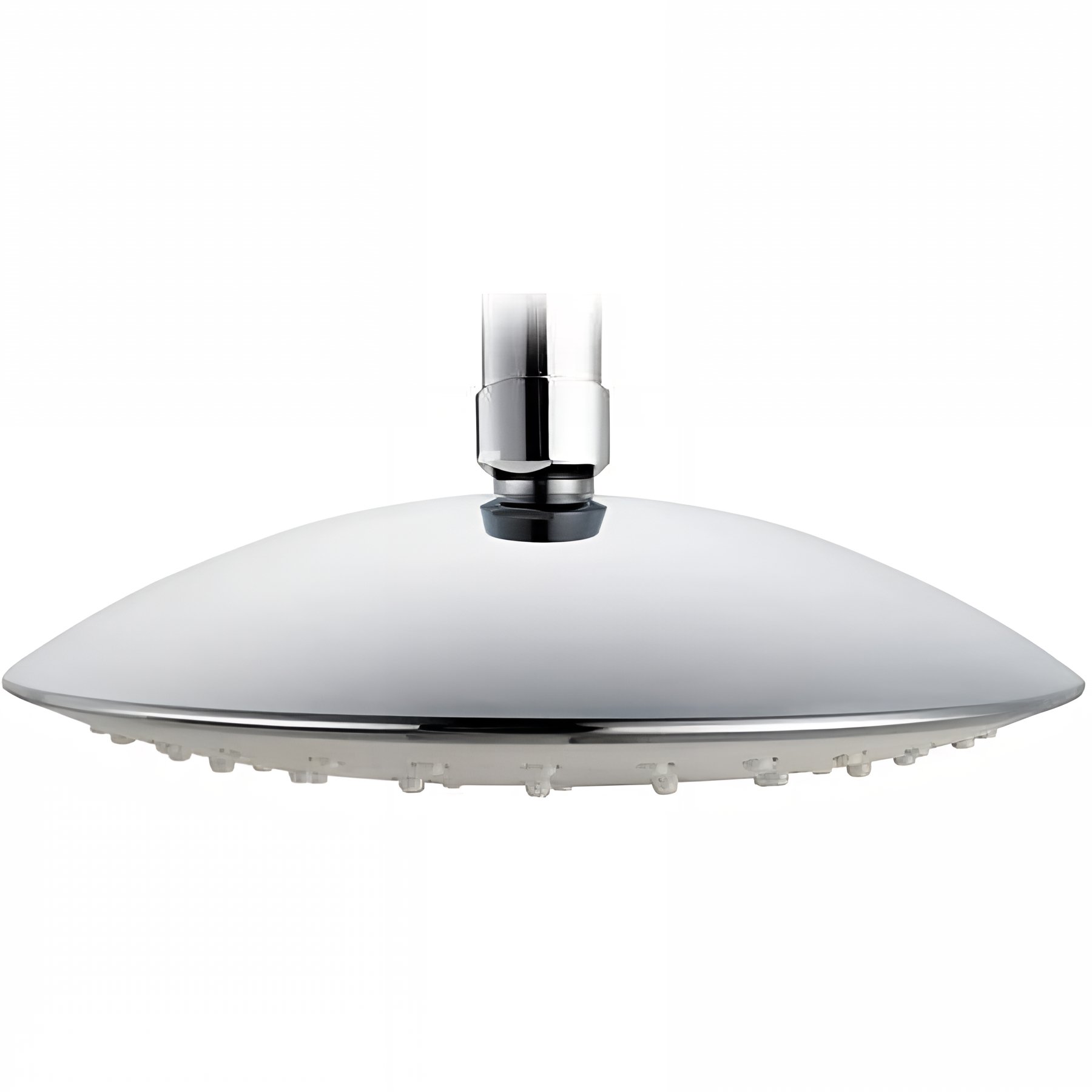 Pomme de douche haute ronde diamètre 18cm sorties d'eau en silicone anti-calcaire SANINDUSA ABS chromé