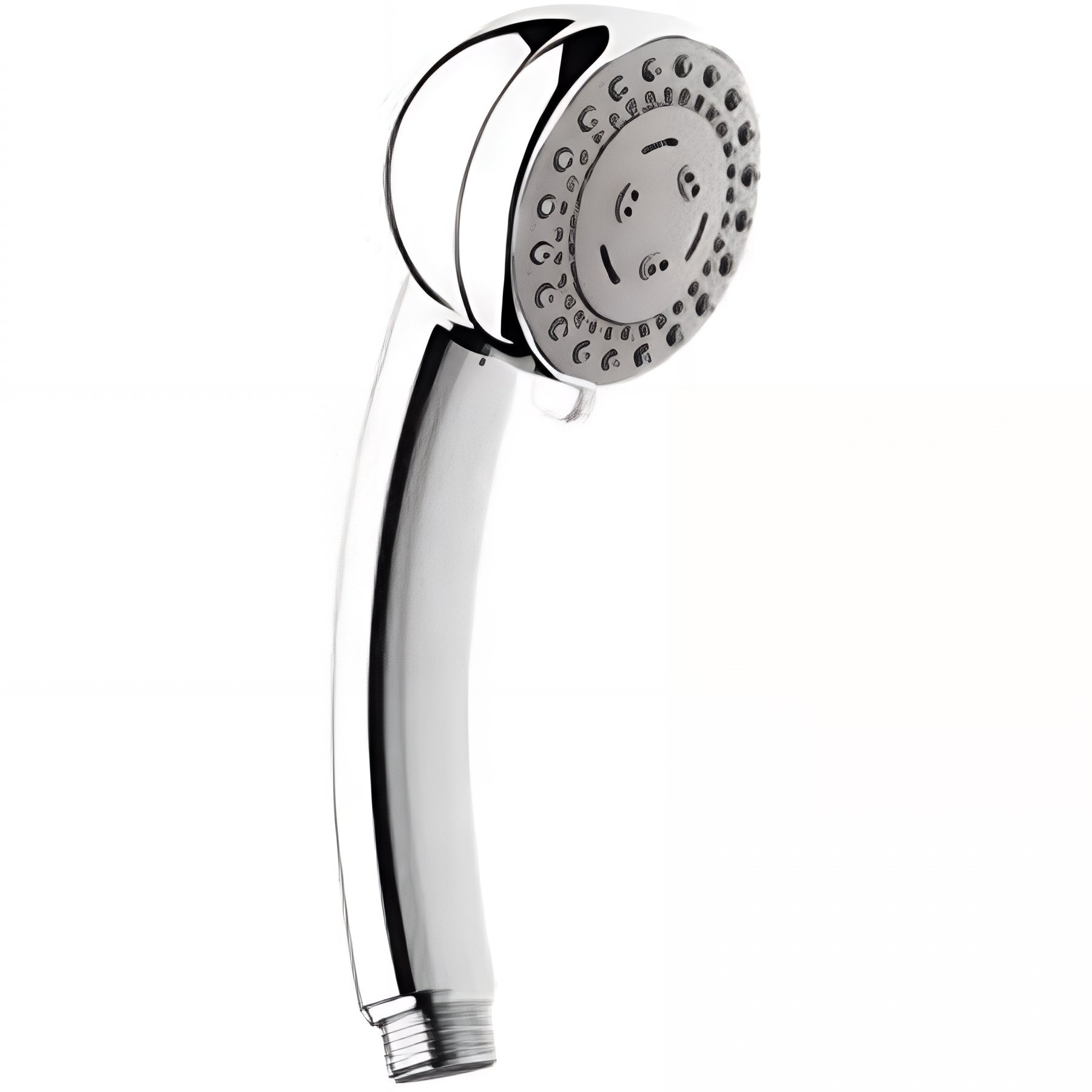 Douchette ronde 3 jets effet pluie effet pluie intense et effet massage sorties d'eau anti-calcaire SANINDUSA Alfa 3 chromé