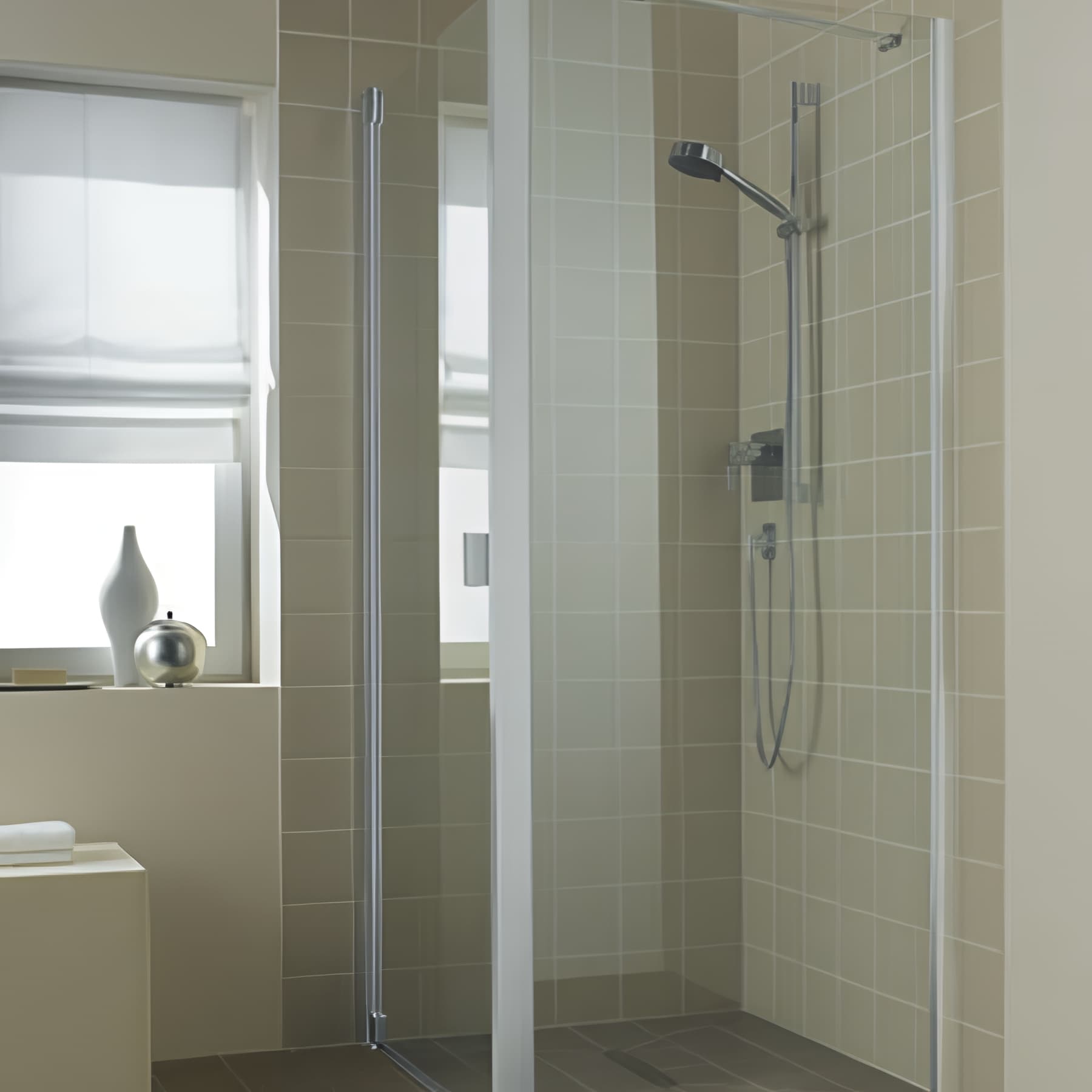 Paroi de douche fixe largeur 75cm hauteur 200 cm profilé argent poli verre clair