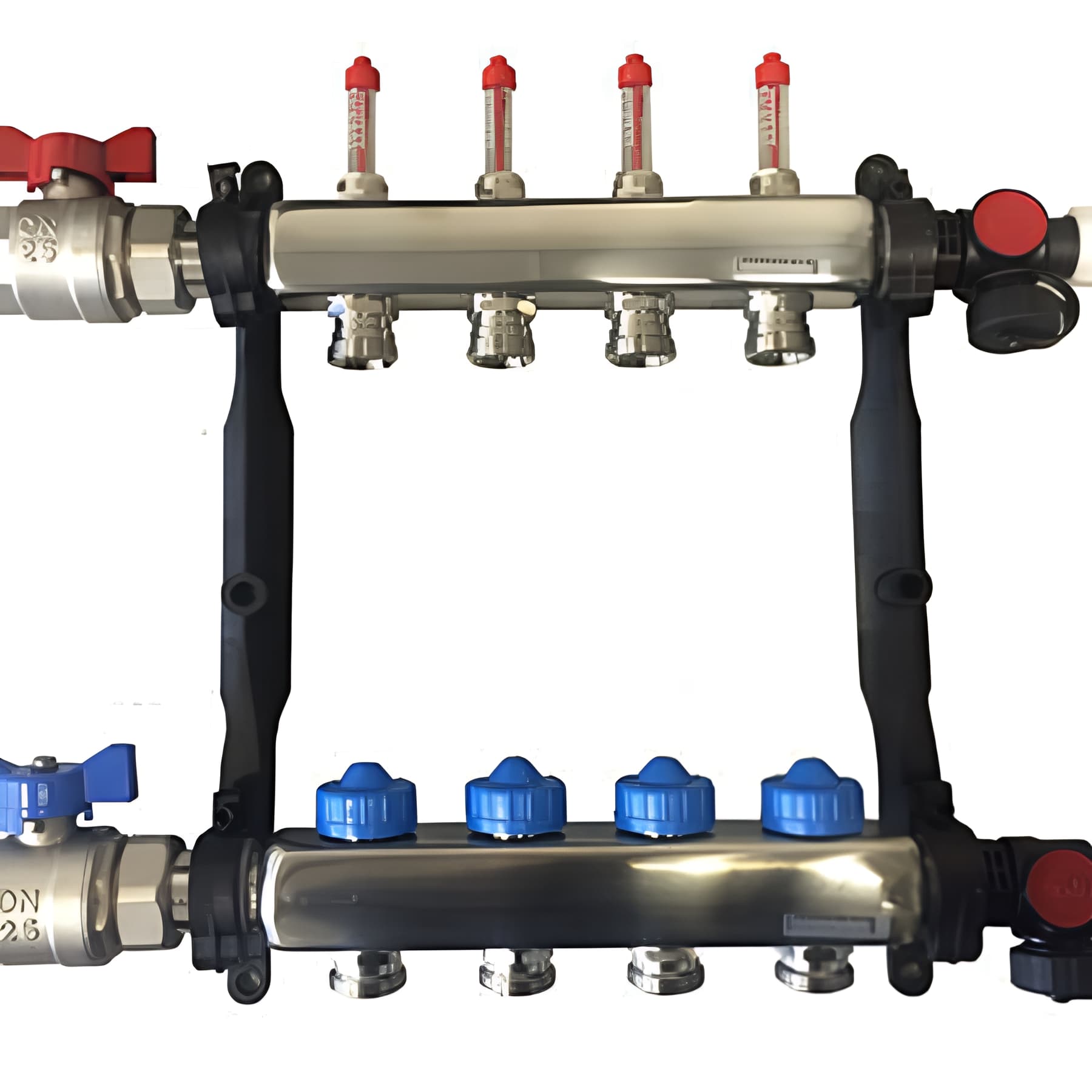 Collecteur 1" 8 circuits avec débitmètre