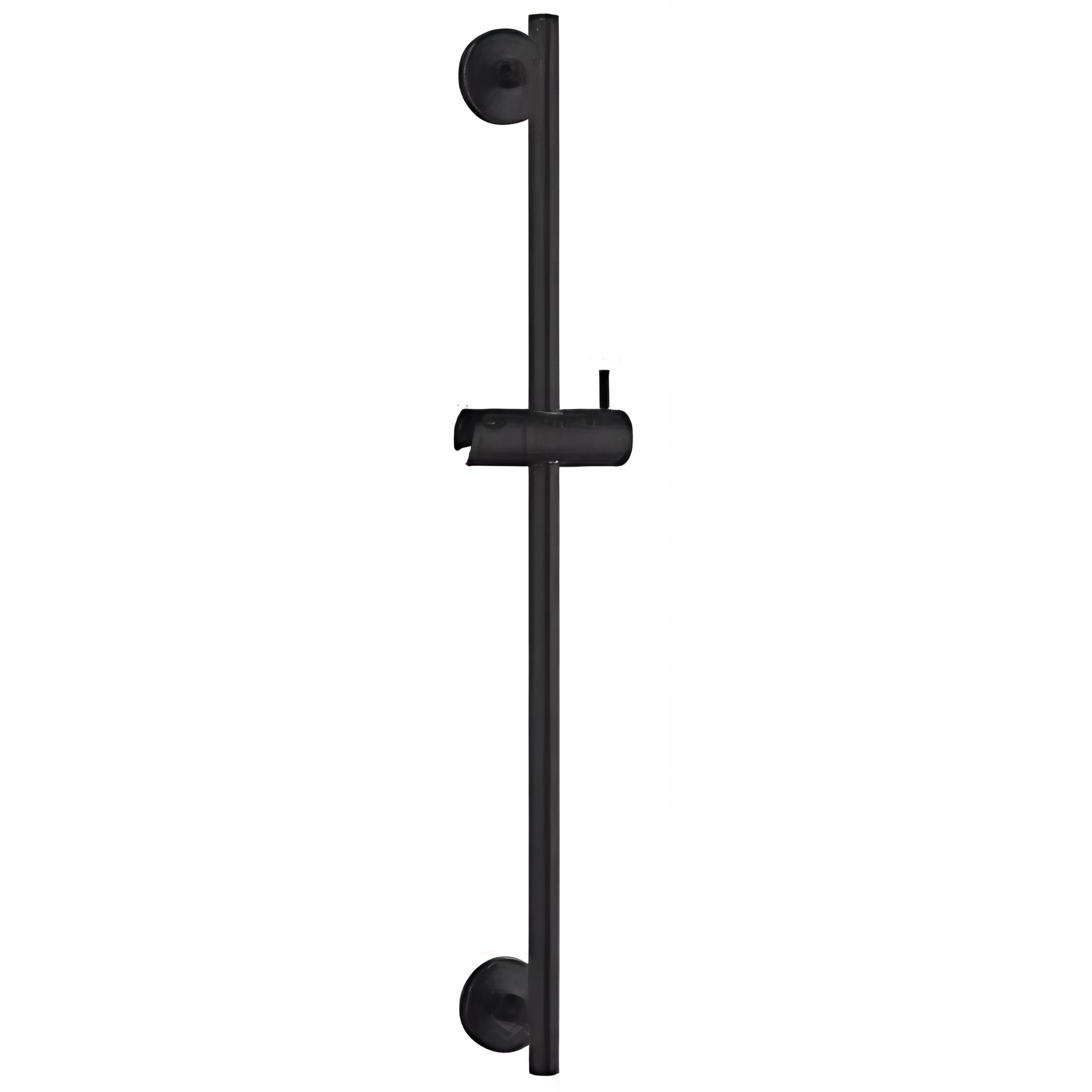 Barre de douche noire avec support pour douchette orientable et réglable en hauteur SANINDUSA Essenza noir mat