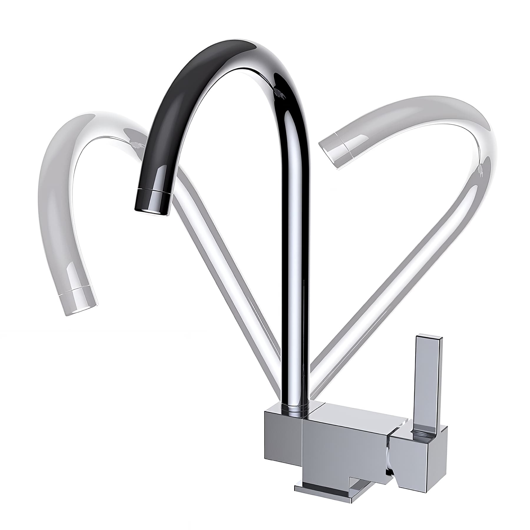 Mitigeur évier CLEVER Gamme PRO modèle SQUARE bec rabattable