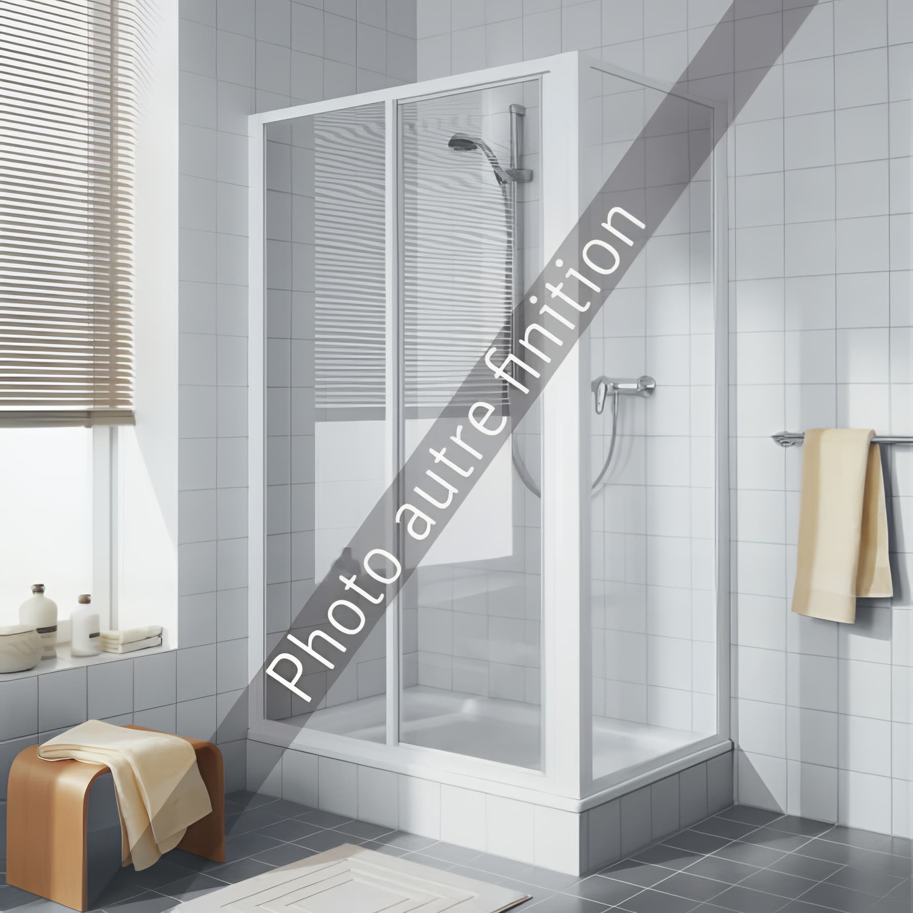 Paroi de douche coulissante largeur 120 cm hauteur 1,90m profilé argent poli verre clair