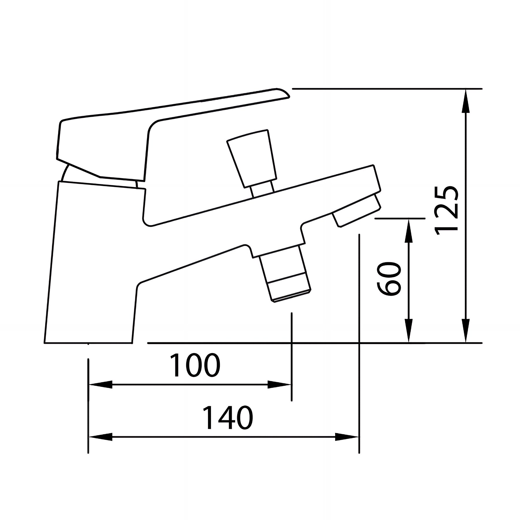 Mitigeur baignoire avec fonction douche CLEVER Gamme PRO monotrou NF modèle WAVE Plus