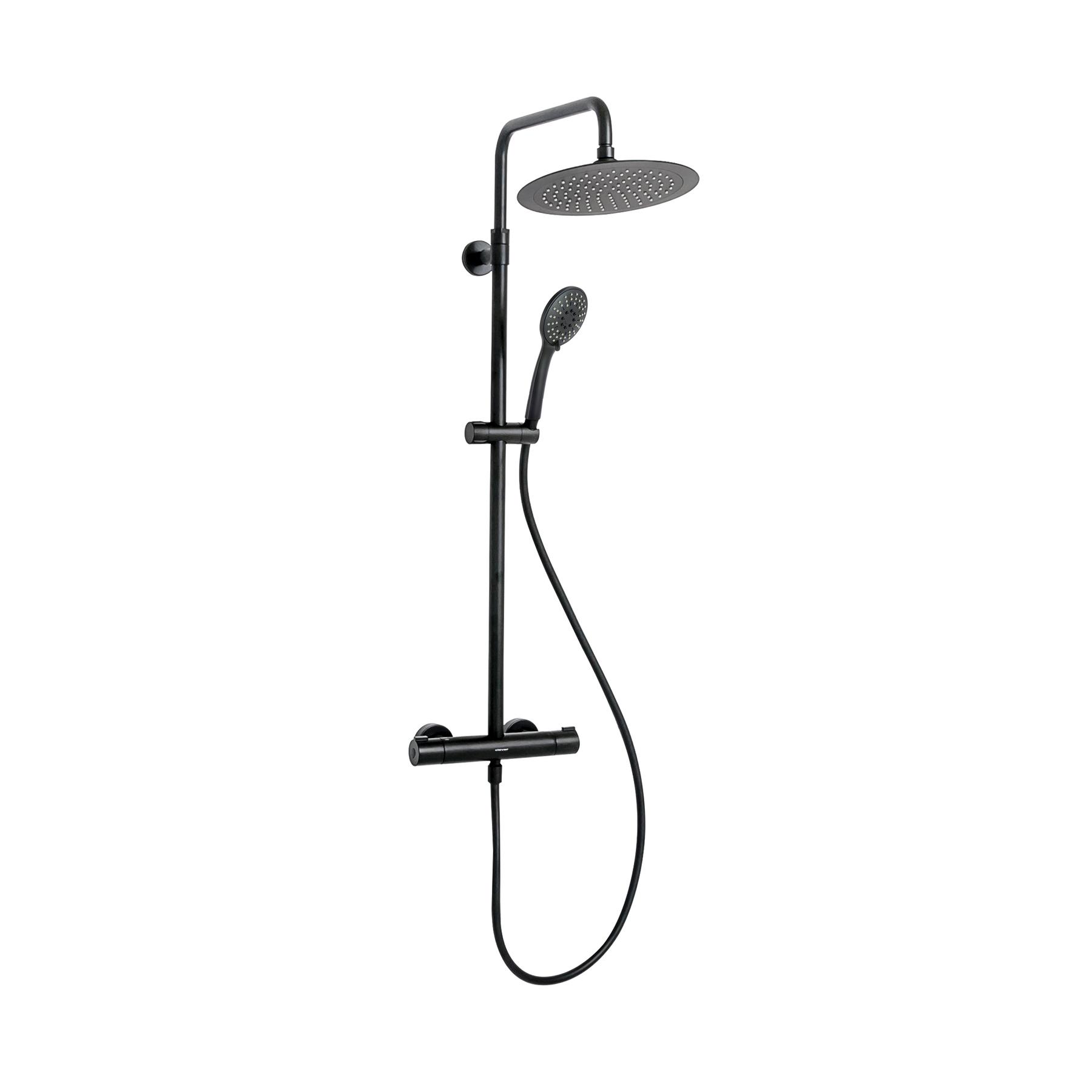 Colonne de douche CLEVER thermostatique eXtensible couleur noire modèle UP URBAN