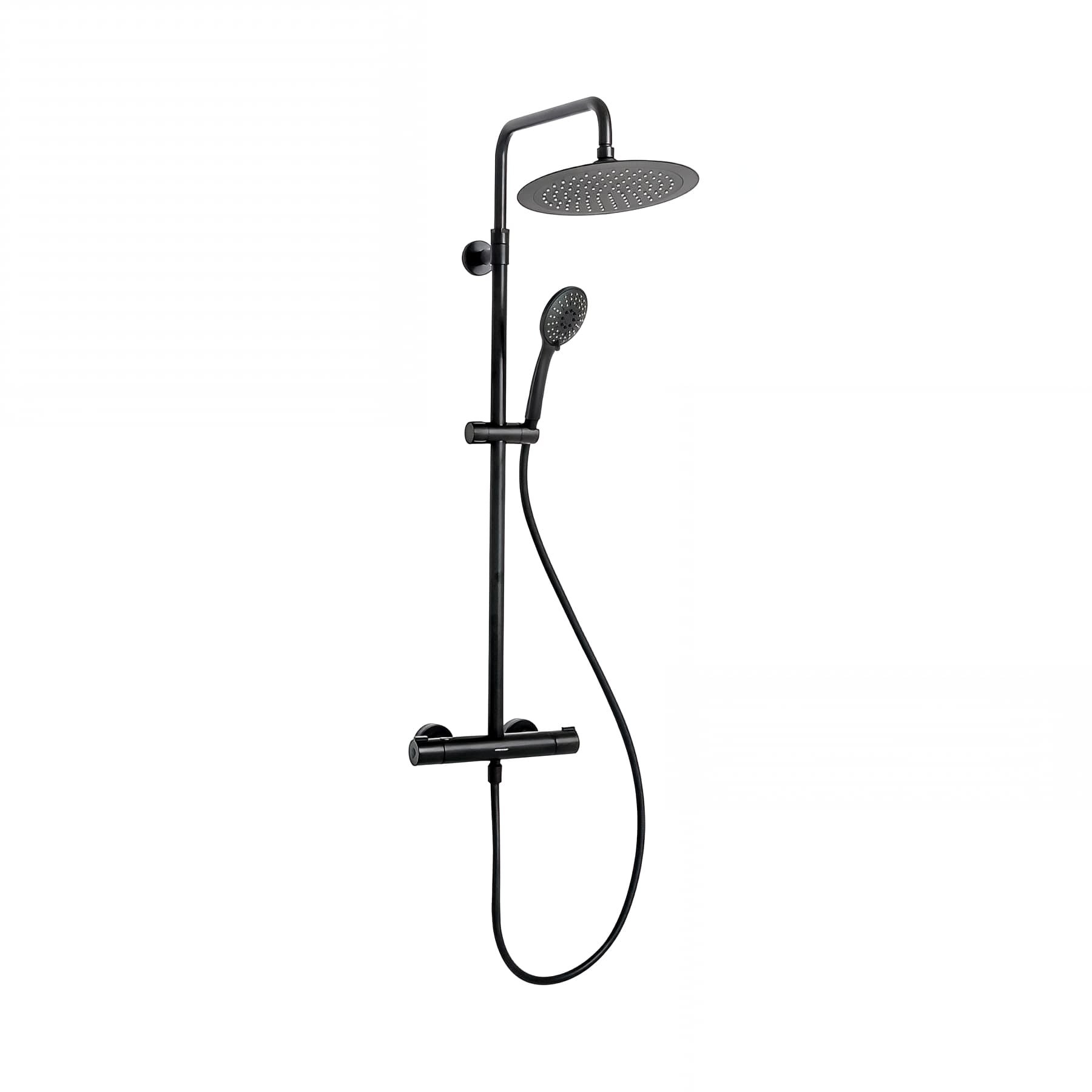 Colonne de douche CLEVER Gamme PRO thermostatique eXtensible couleur noire modèle UP URBAN